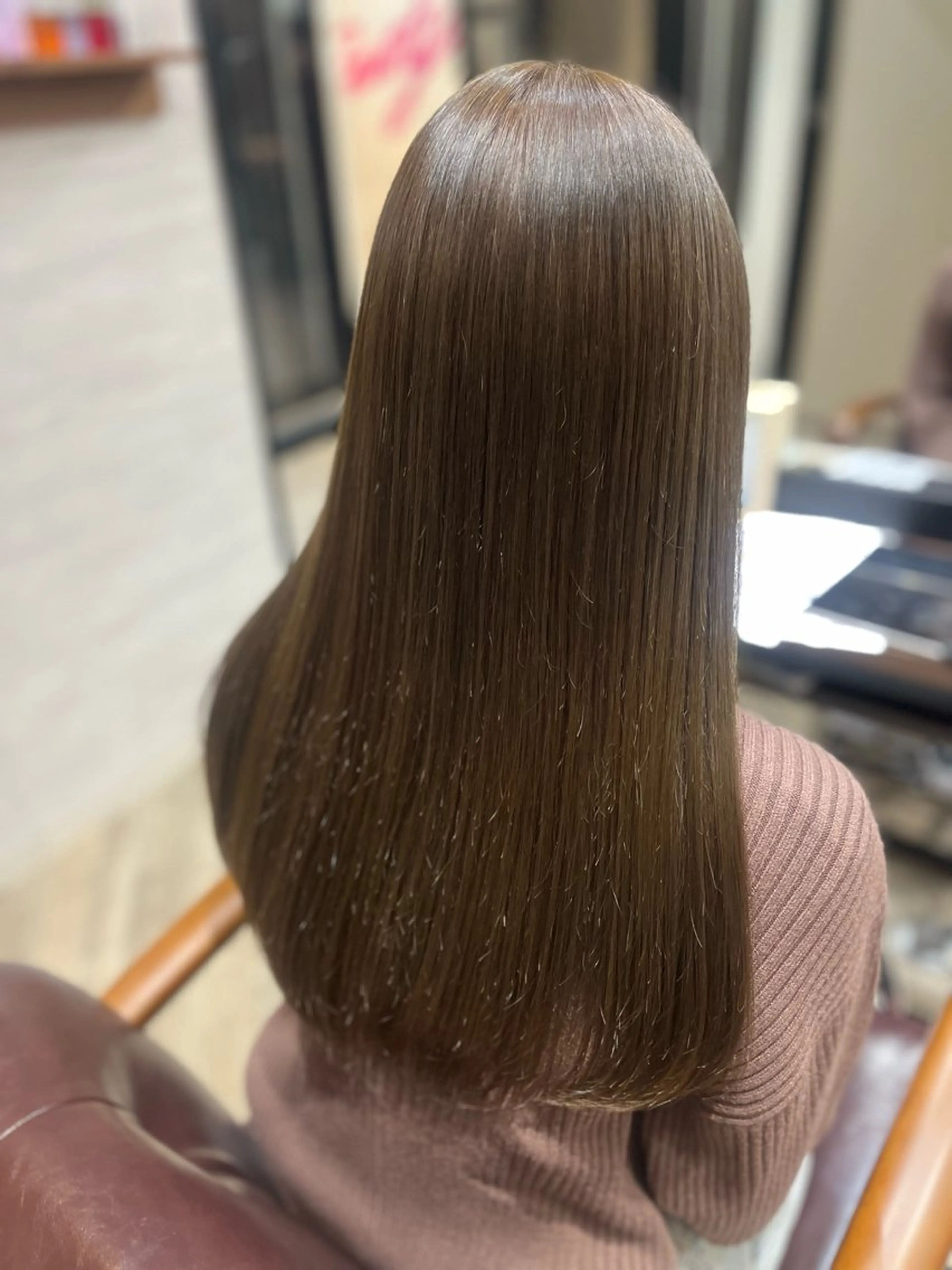 ロング カラー グレージュ オリーブグレージュ オリーブグレー カット ヘアカラー トリートメント 🫧ぷる艶カラー🫧 Yuubi🦩のヘアスタイル