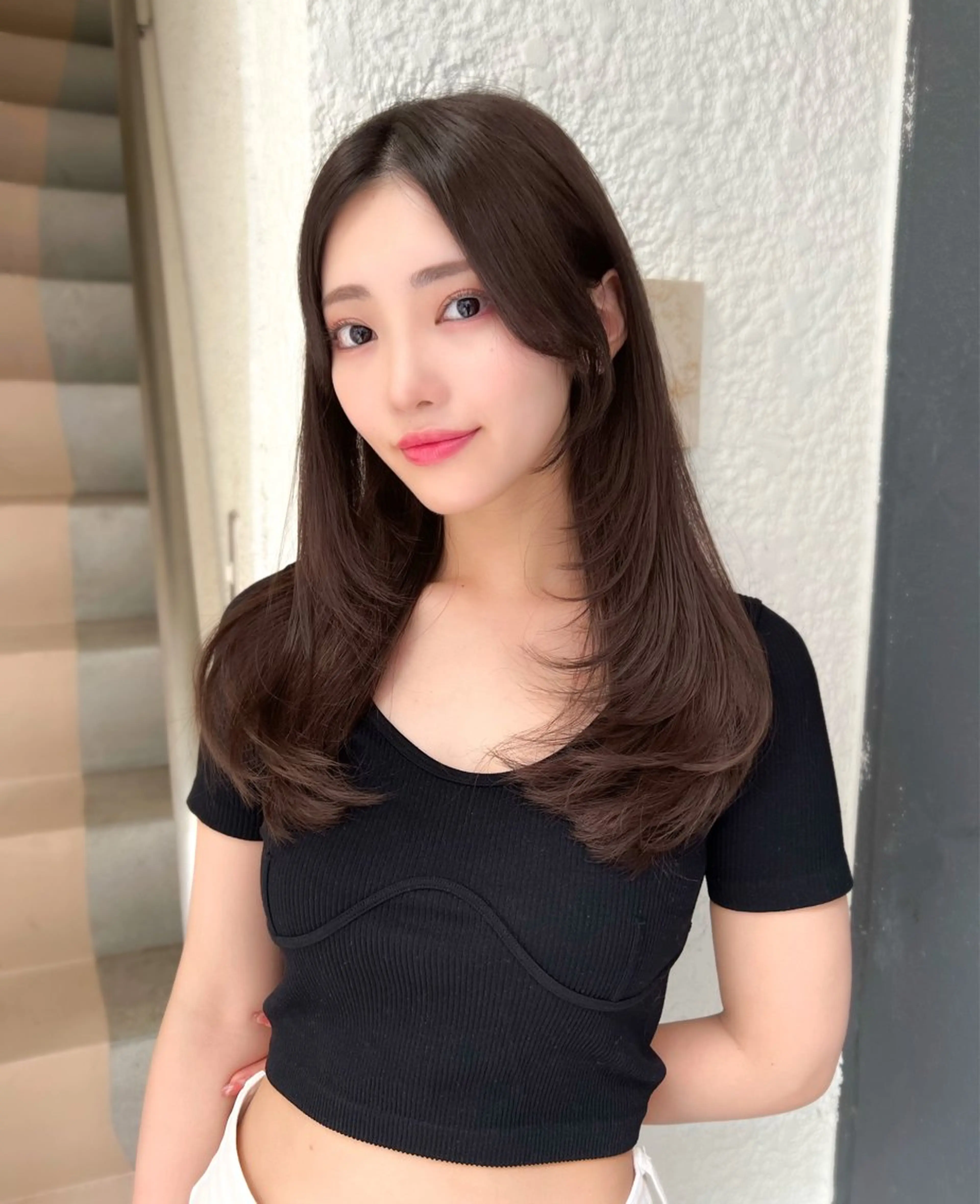 ロング 🤍🤍韓国ヘア おたけ🤍🤍のヘアスタイル