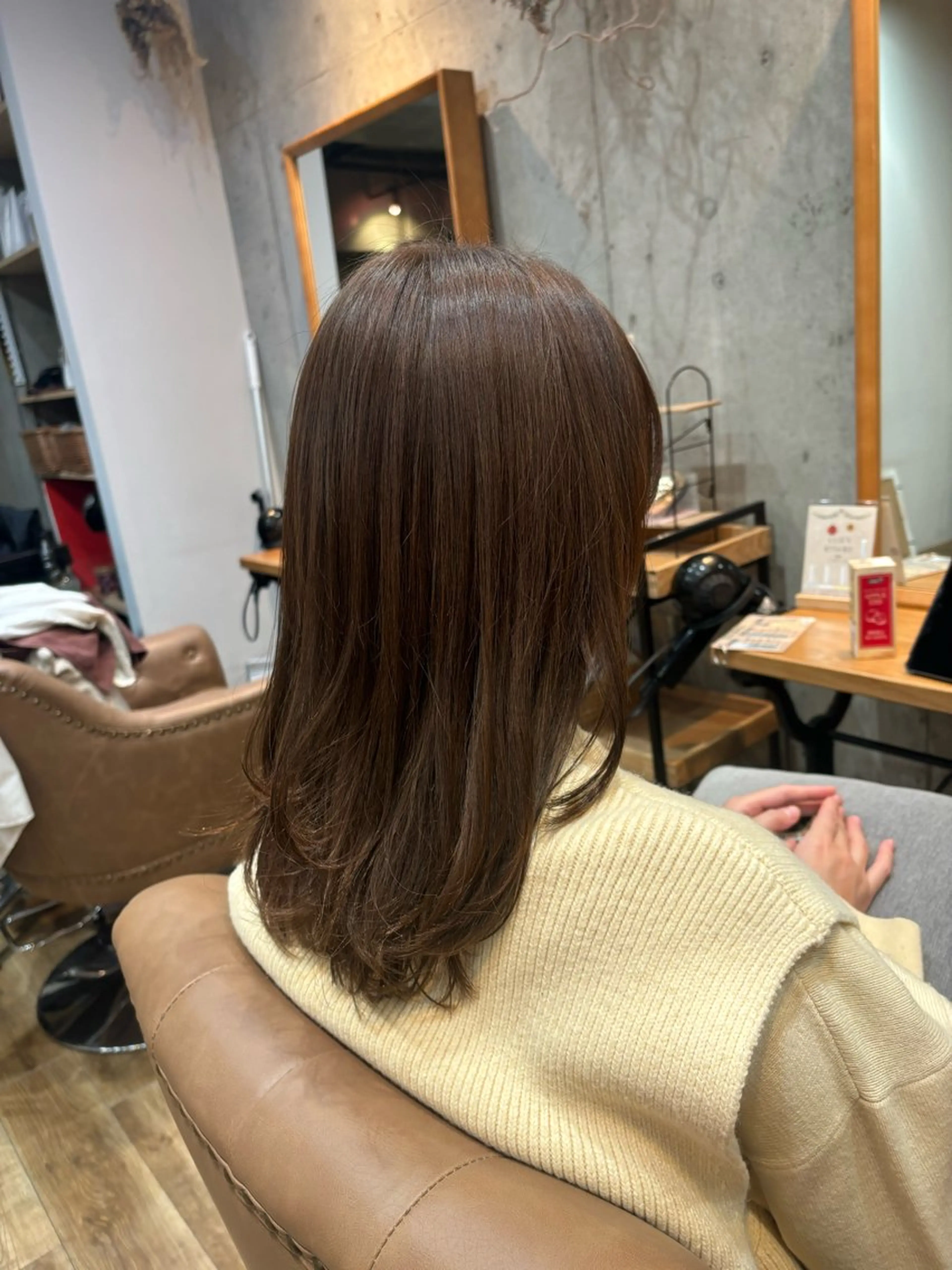 セミロング カット ヘアカラー ♡モデル様大募集 FUU♡のヘアスタイル