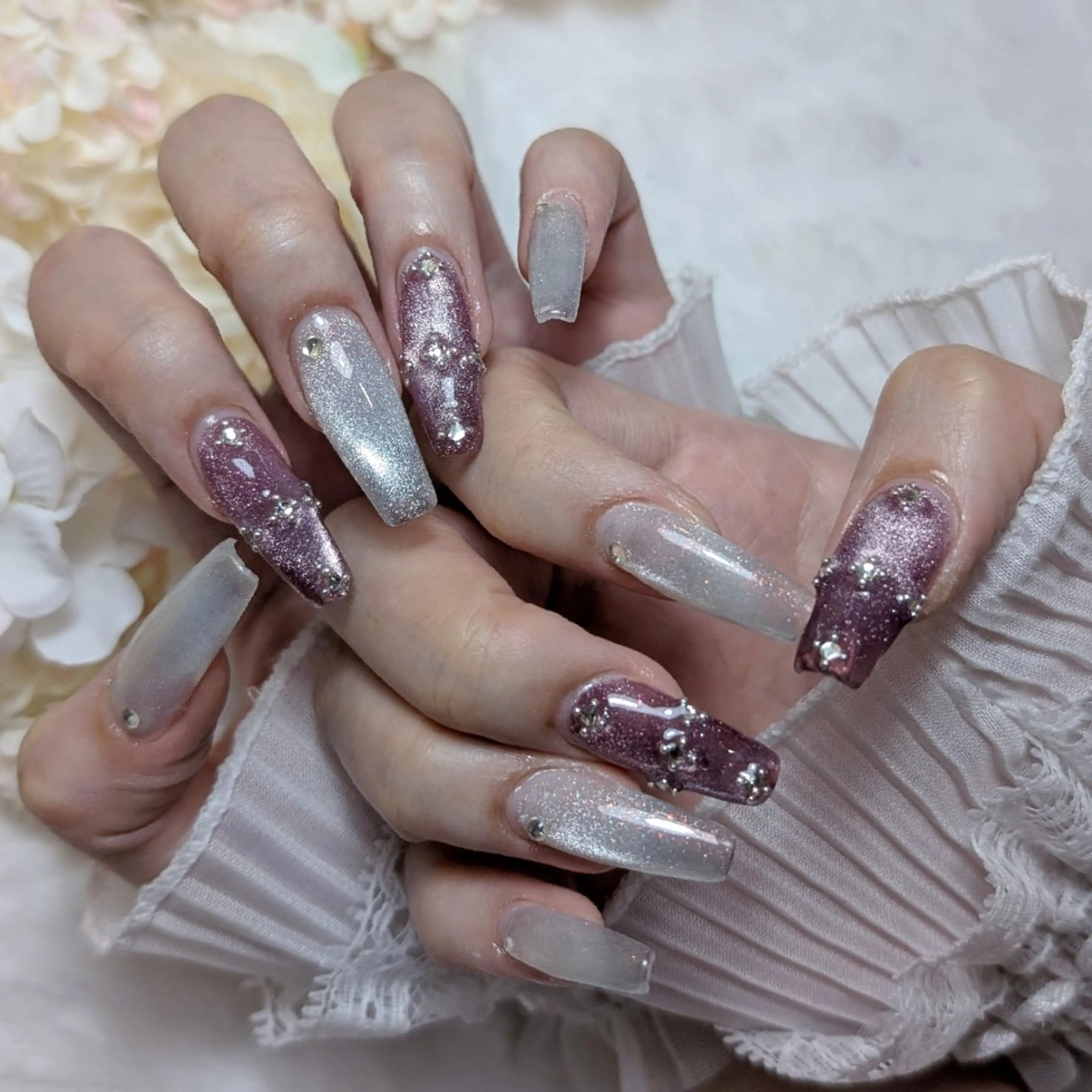 セミロング カラー フローラネイルエステ所属・Nail Nailのネイルデザイン