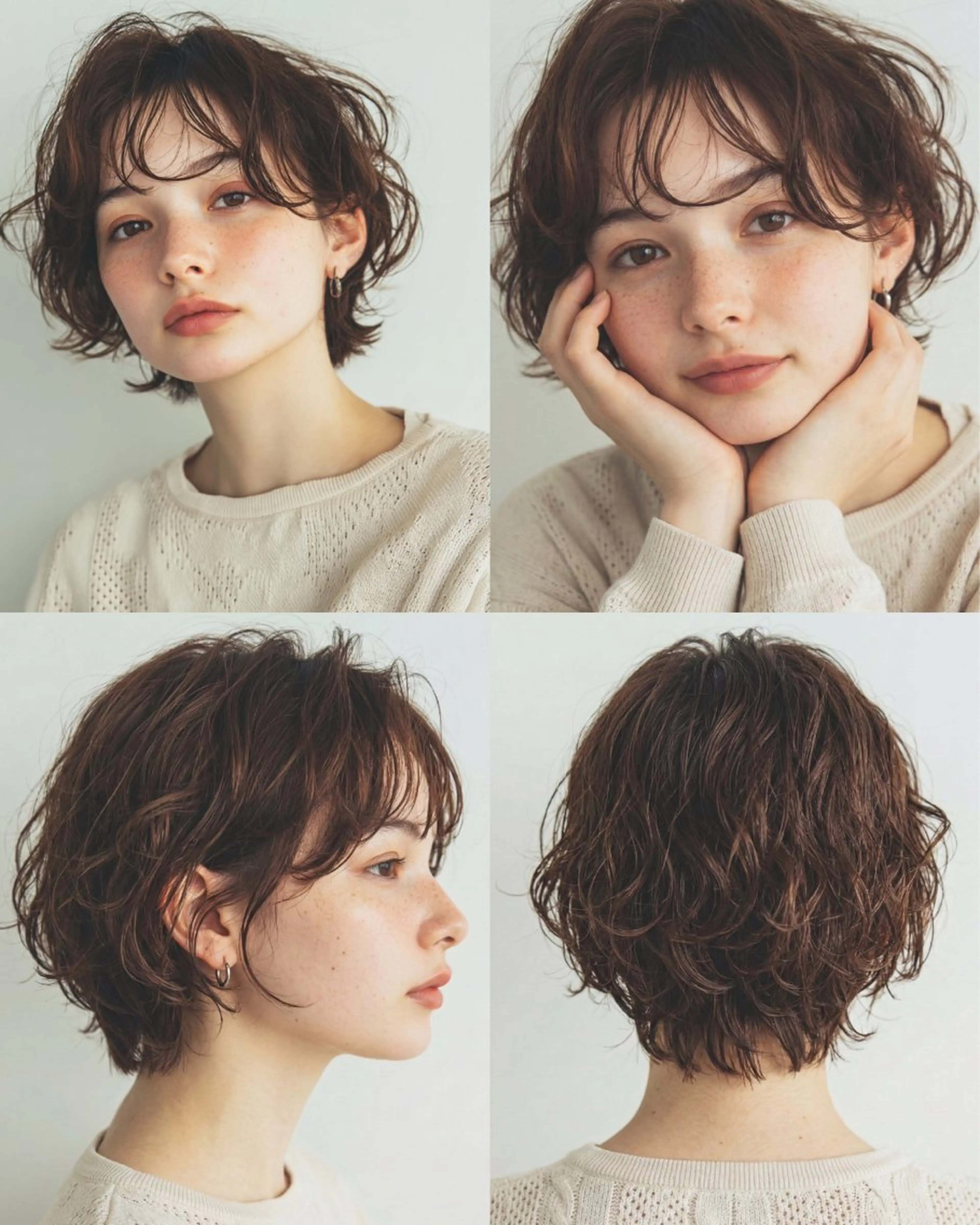 ショート カラー パーマ ブリーチ無しWカラー 🫧CLUTCH砂川のヘアスタイル