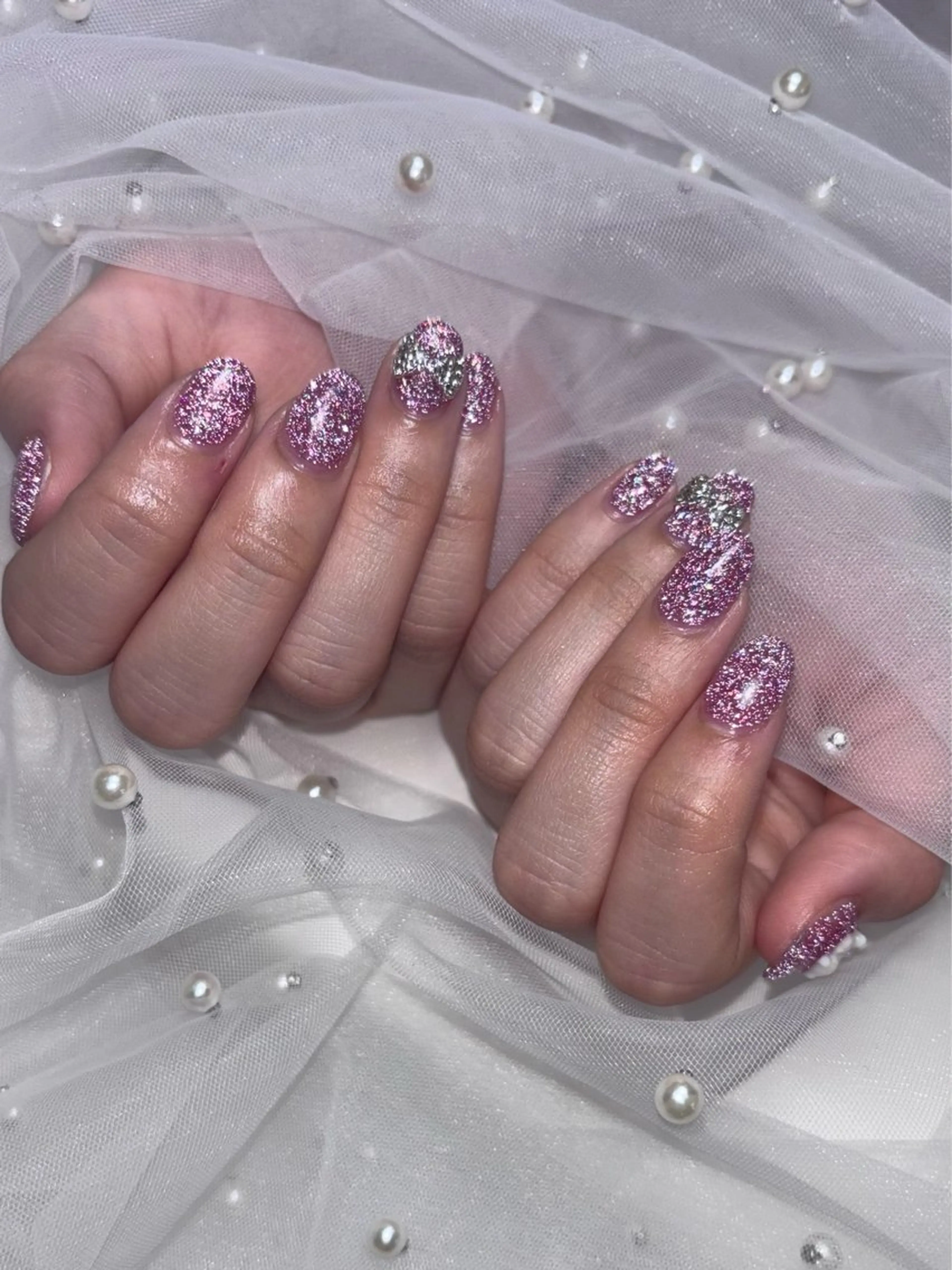 ネイル フラッシュネイル 🎀韓国ネイル/ キラキラネイル専門店のネイルデザイン