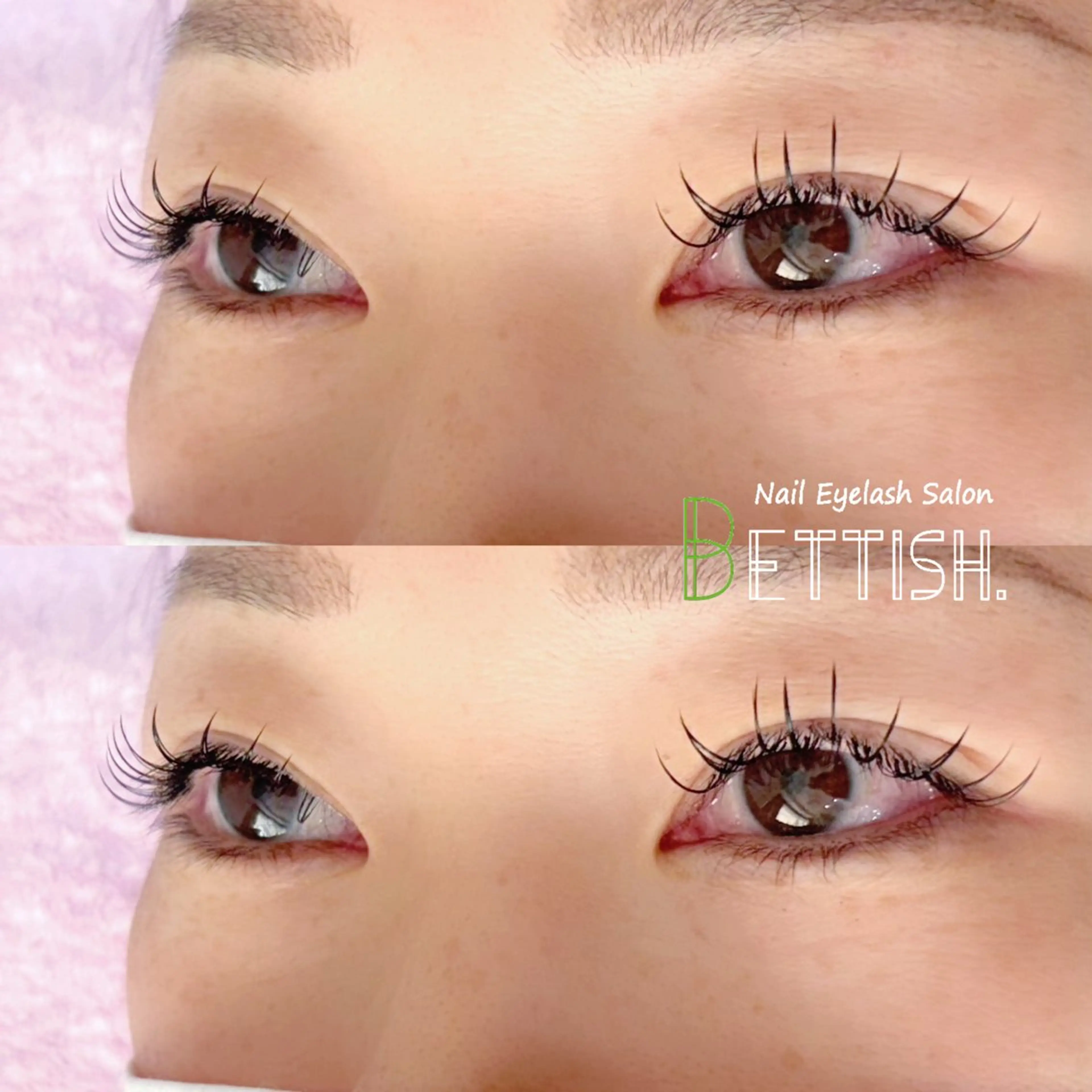 マツエク・マツパ フラットラッシュ BETTISH🩵 SERIのマツエク・マツパデザイン