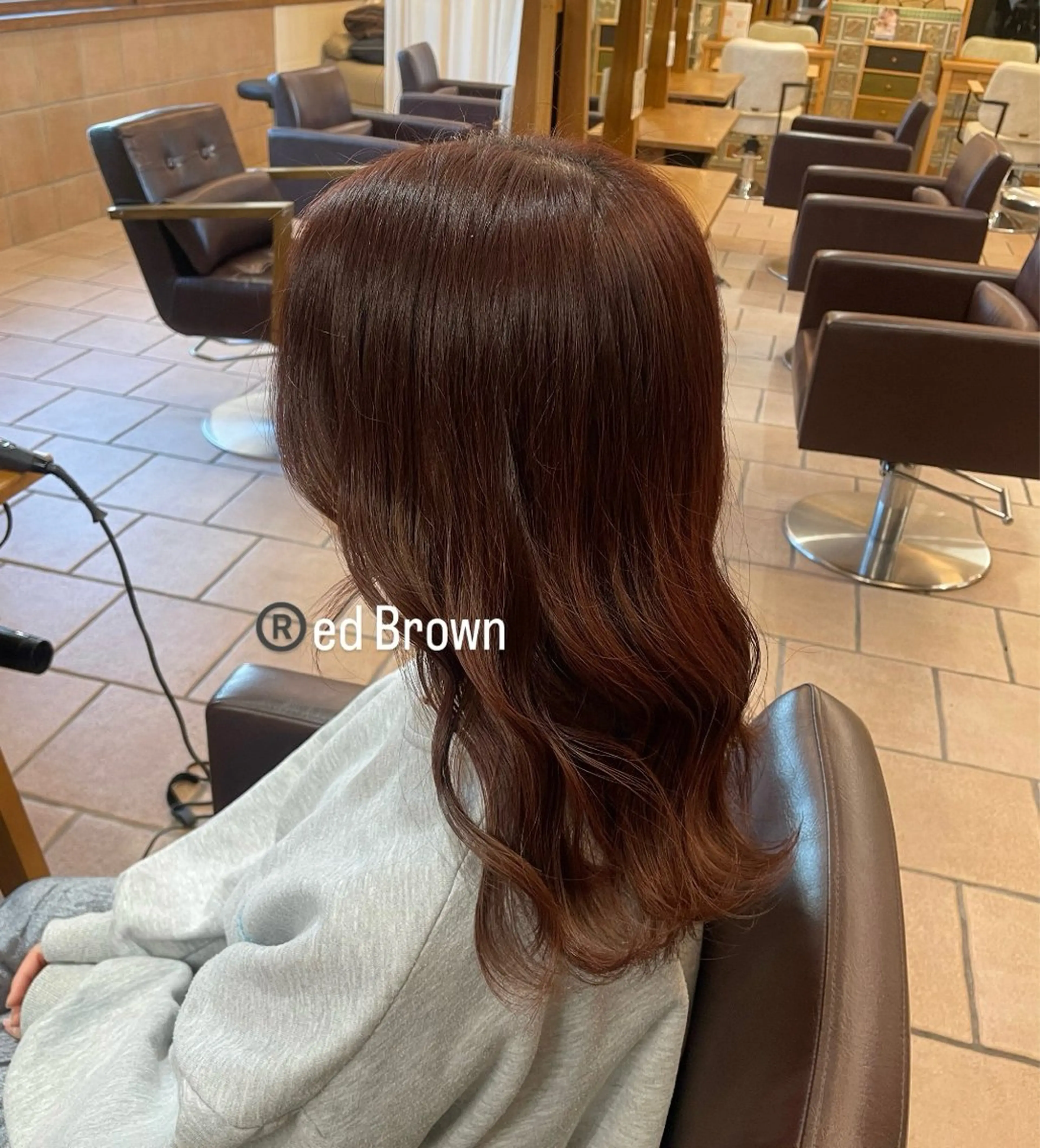 ミディアム カラー ブリーチ ブリーチなしカラー 透明感カラー☆スパ☆ 石上遥楓のヘアスタイル