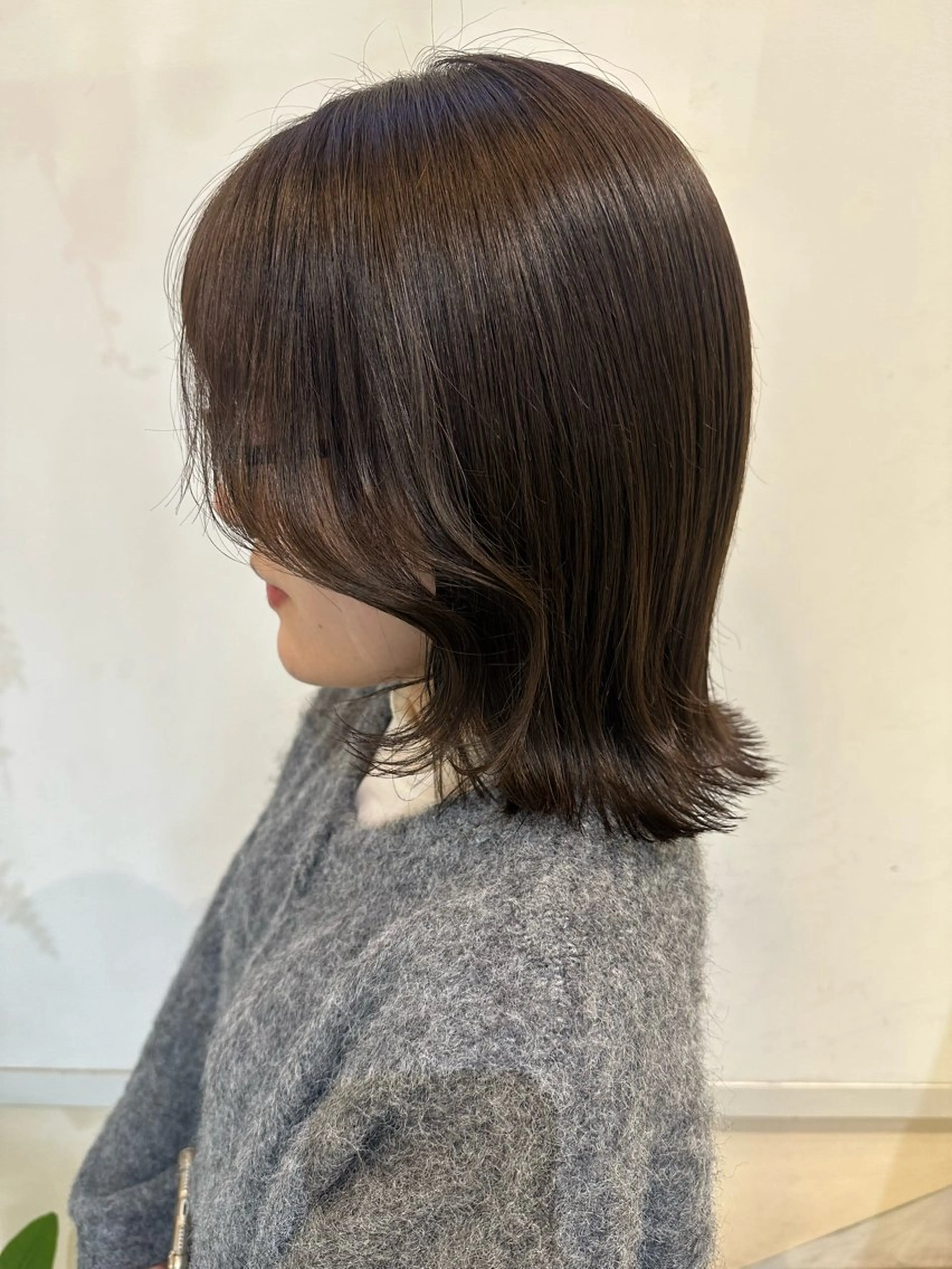 ミディアム カラー 透けるbrown カラー🎗♡yukaのヘアスタイル