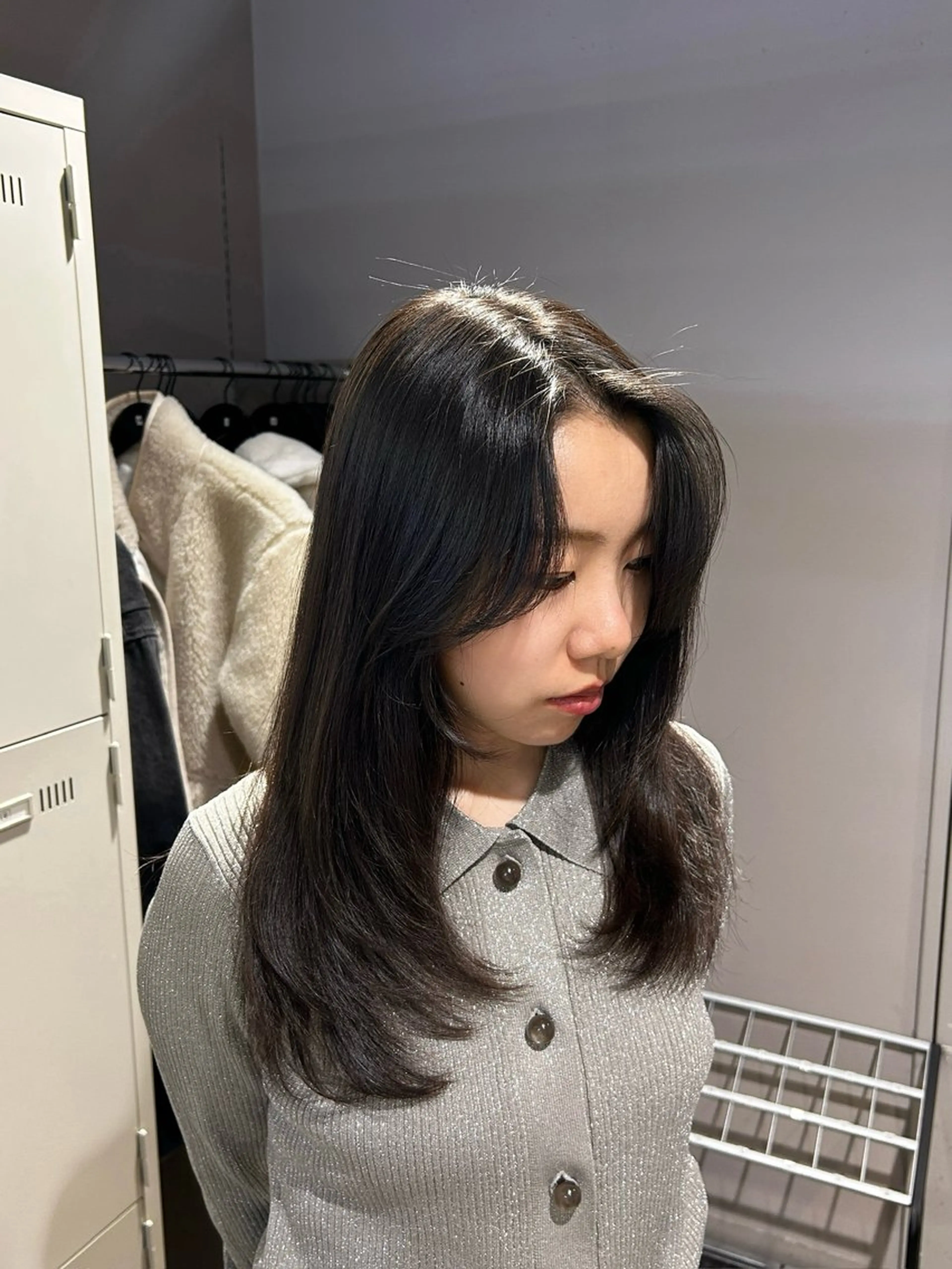 ロング カラー カット ヘアカラー トリートメント ヘッドスパ ヘアセット 🥯縮毛/レイヤー/ ベージュヘア🥯のヘアスタイル