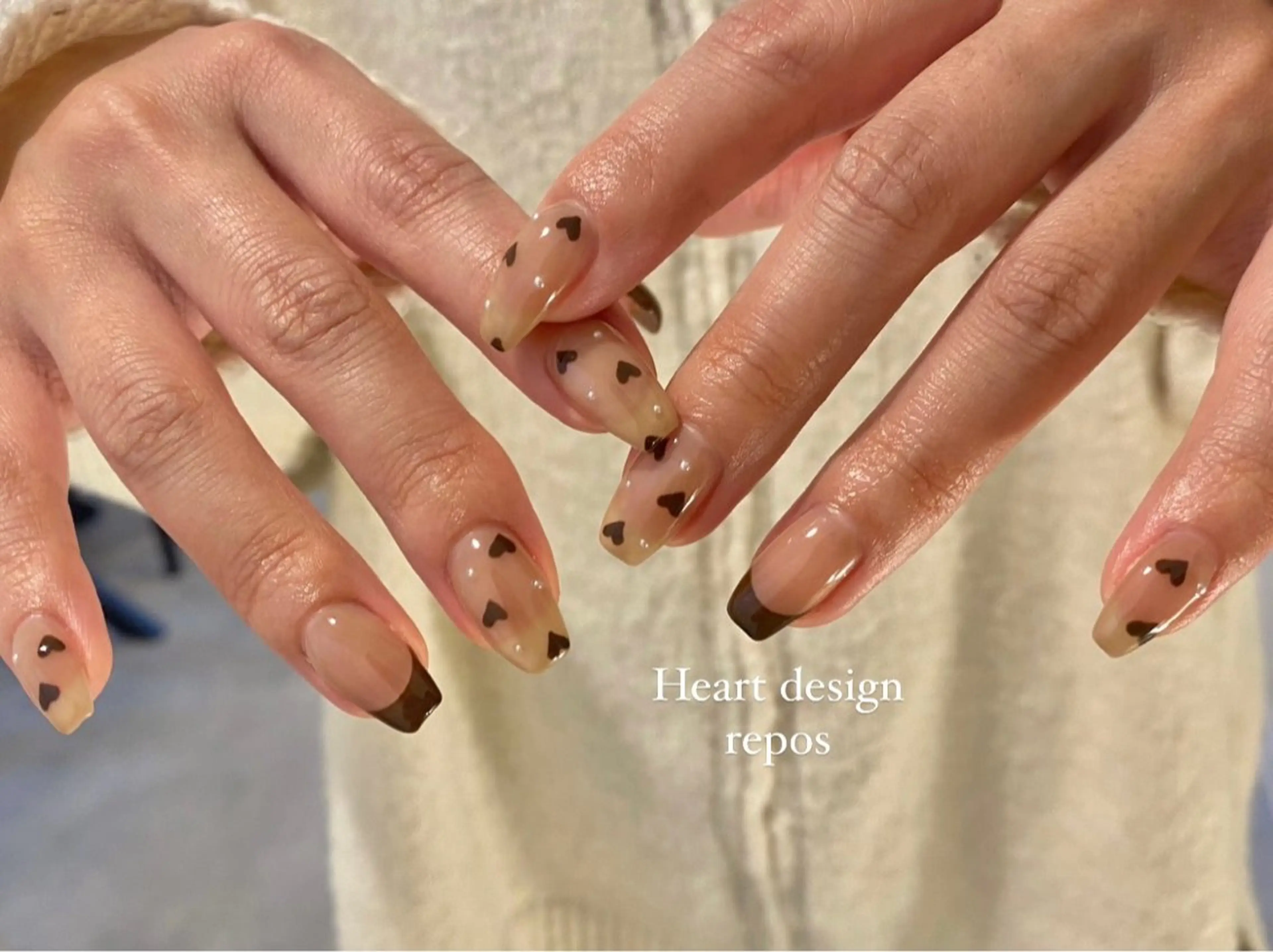ネイル ブラウン repos-ルポ-所属・repos yoshitomeのネイルデザイン