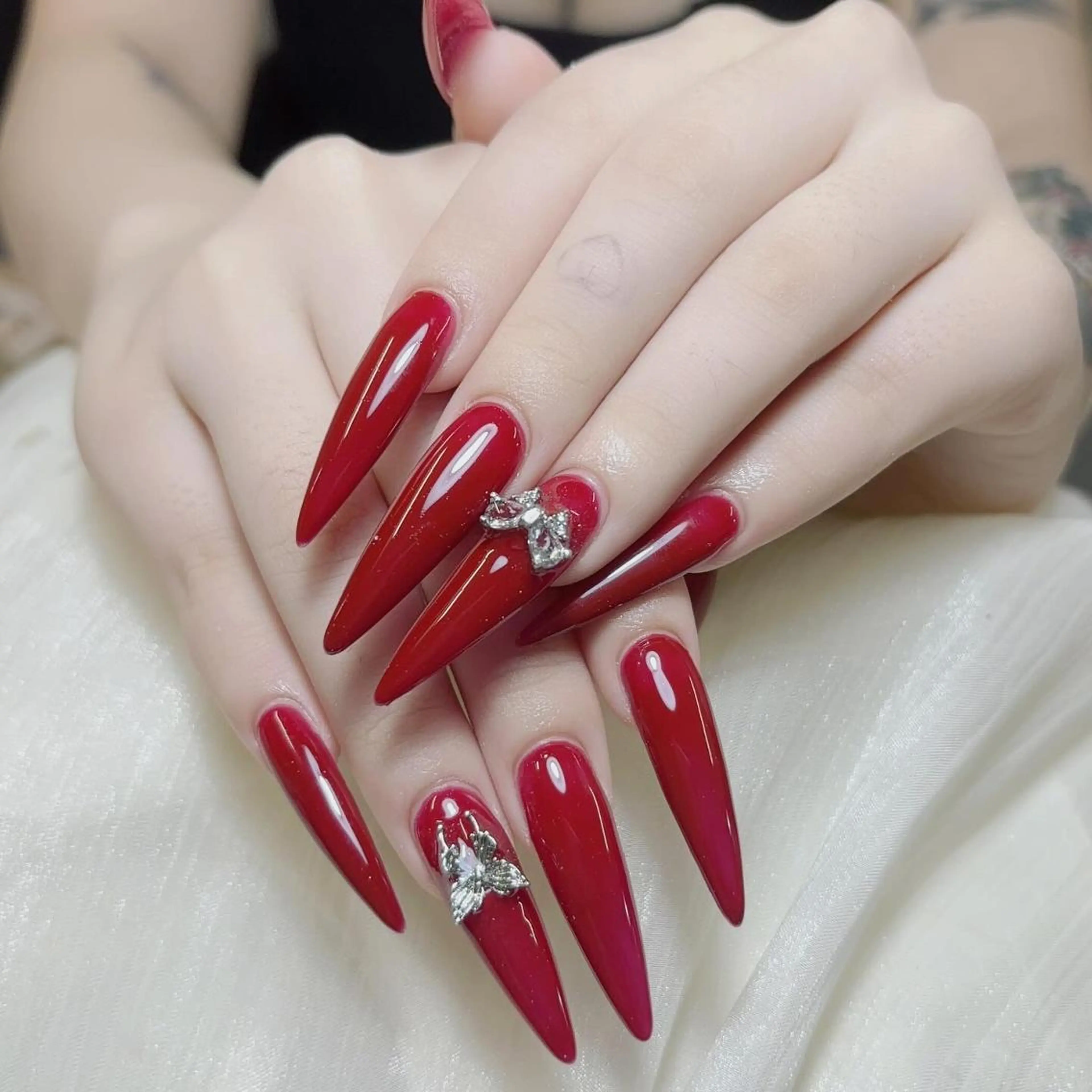 チップ長さだし10本ワンカラー/マグネット💅の写真