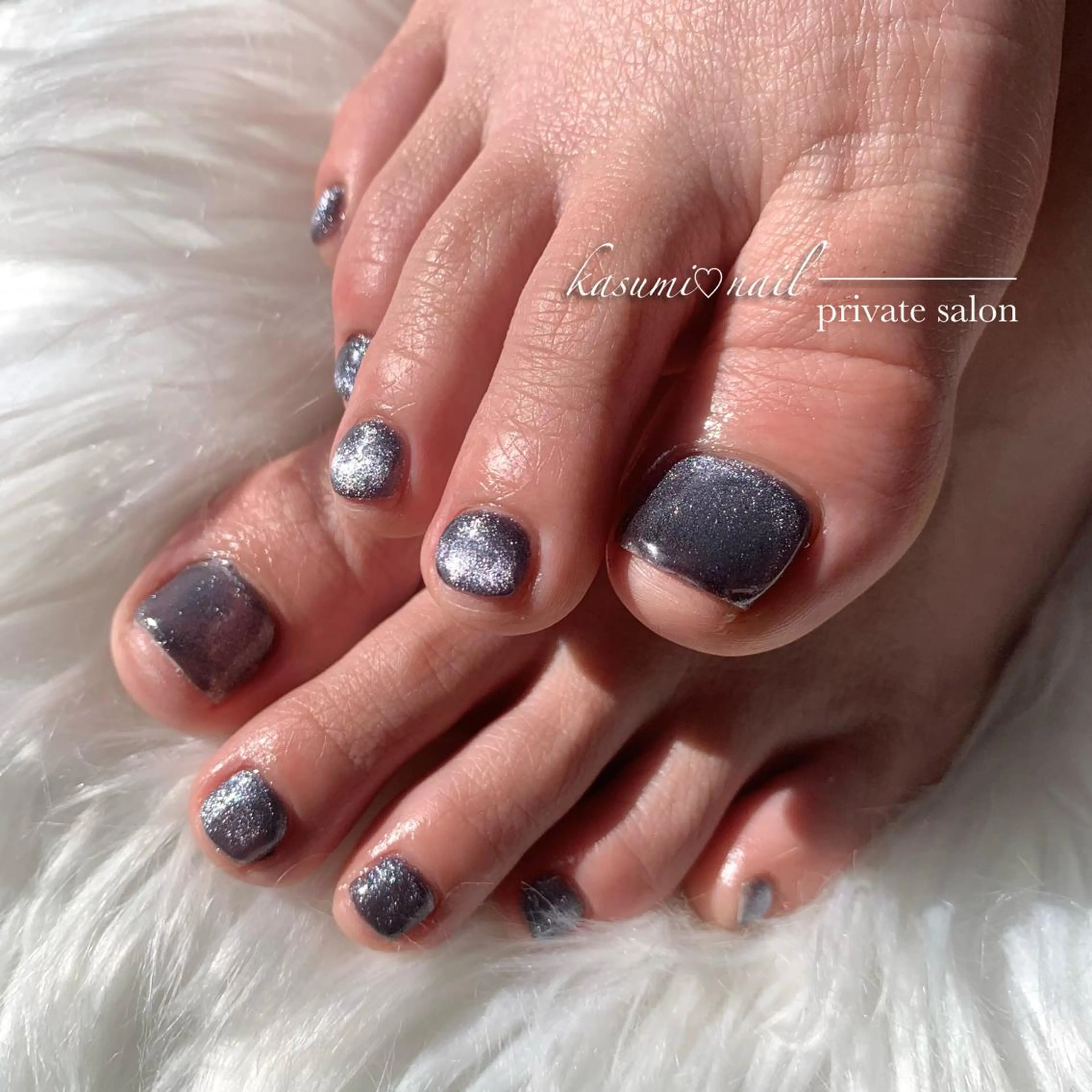 ネイル アートネイル フットネイル フレンチネイル ロングネイル マグネットネイル KASUMI♡ Nailのネイルデザイン