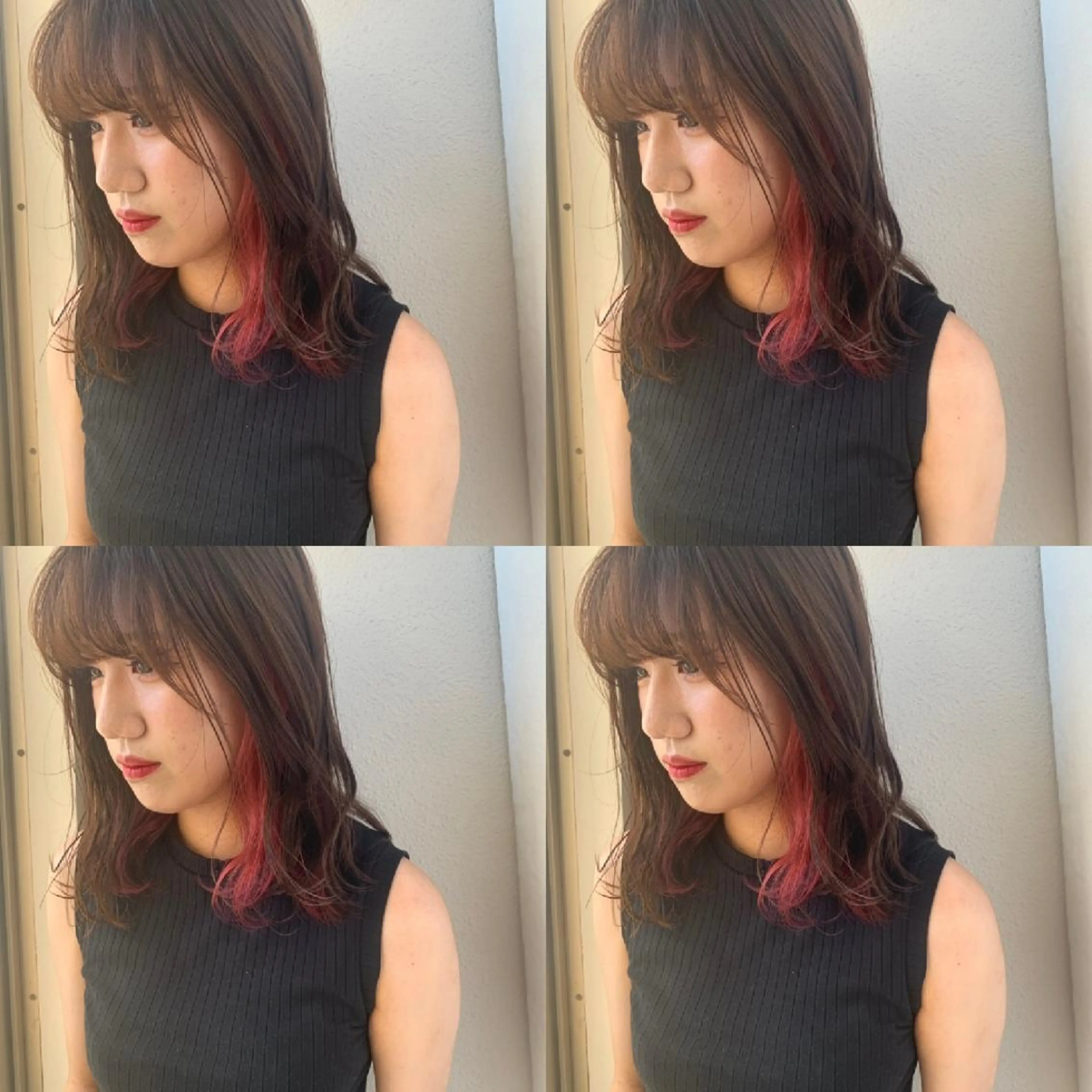 セミロング カラー ヘアアレンジ インナーカラー カット ヘアカラー トリートメント 竹内啓太 ボブのヘアスタイル