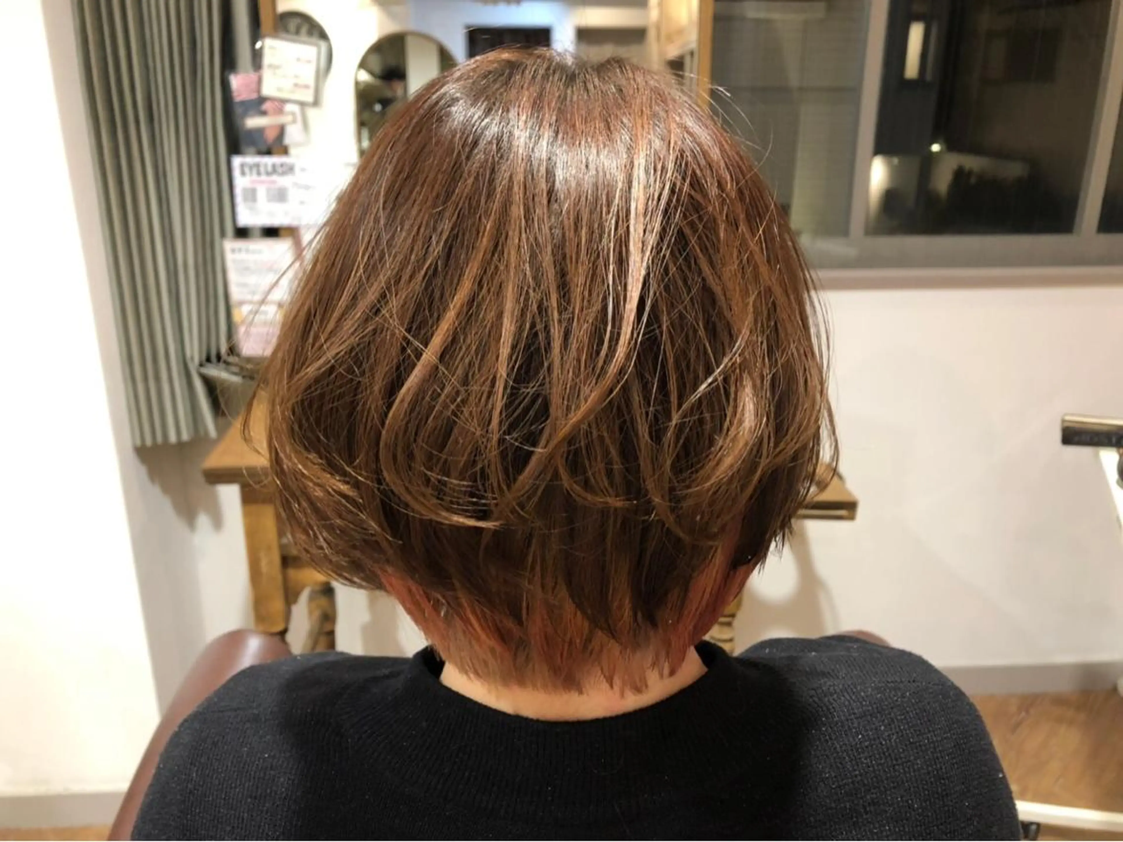 ミディアム カラー インナーカラー ボブ 美髪・髪質改善 有田怜平のヘアスタイル