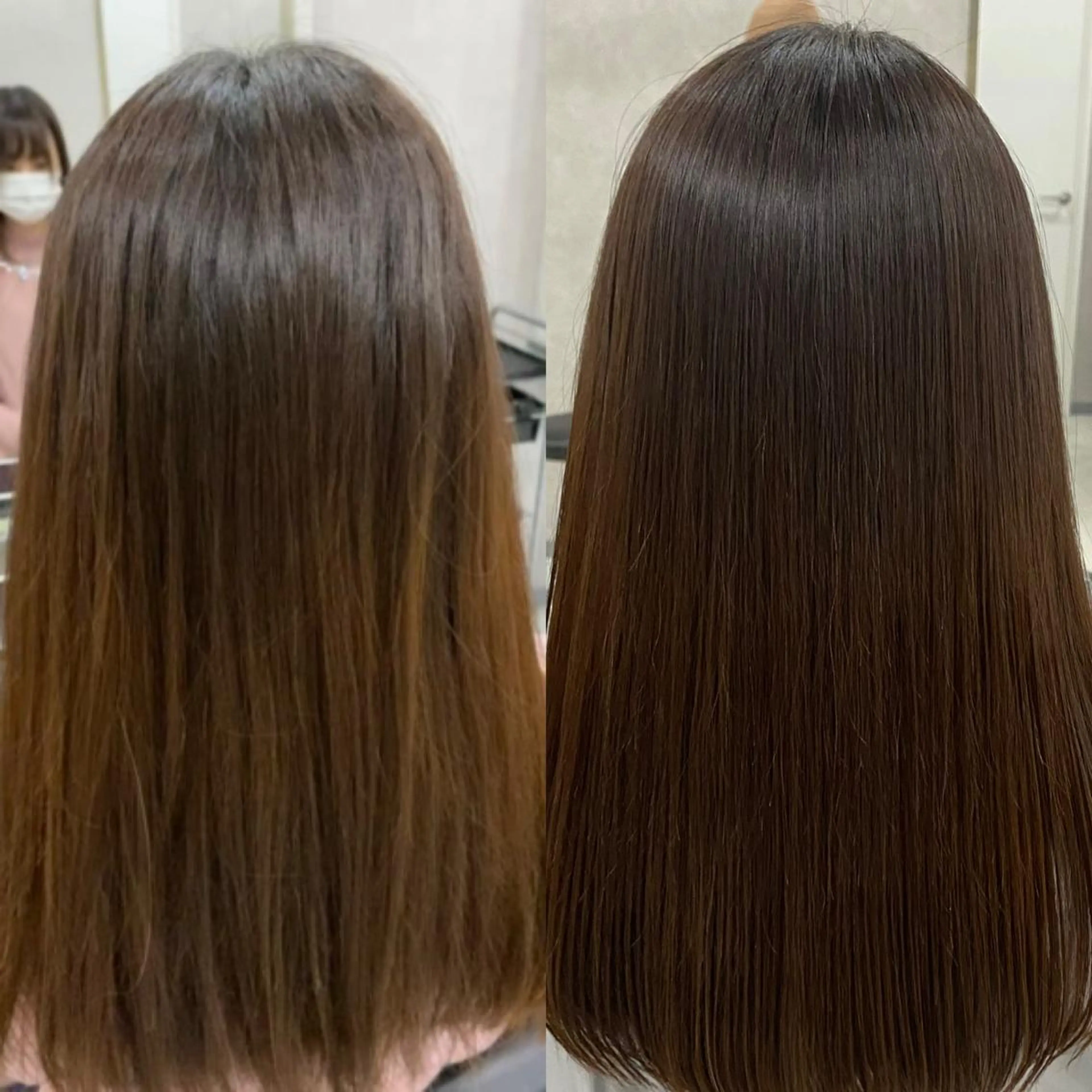 セミロング カット 縮毛矯正 トリートメント ⭐️ショート⭐️美髪 矯正⭐️水口陸のヘアスタイル