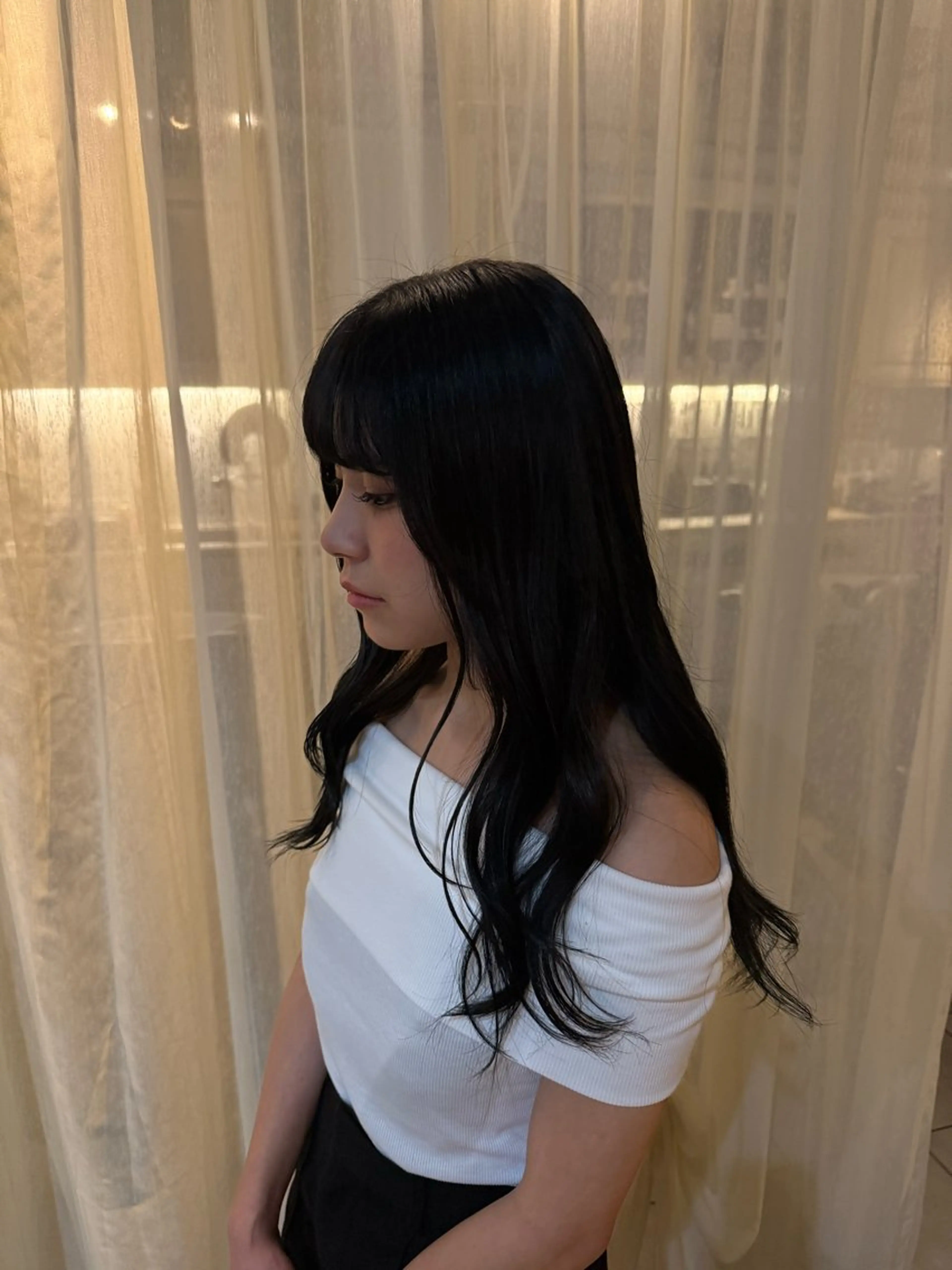 ロング 藤原 百花のヘアスタイル