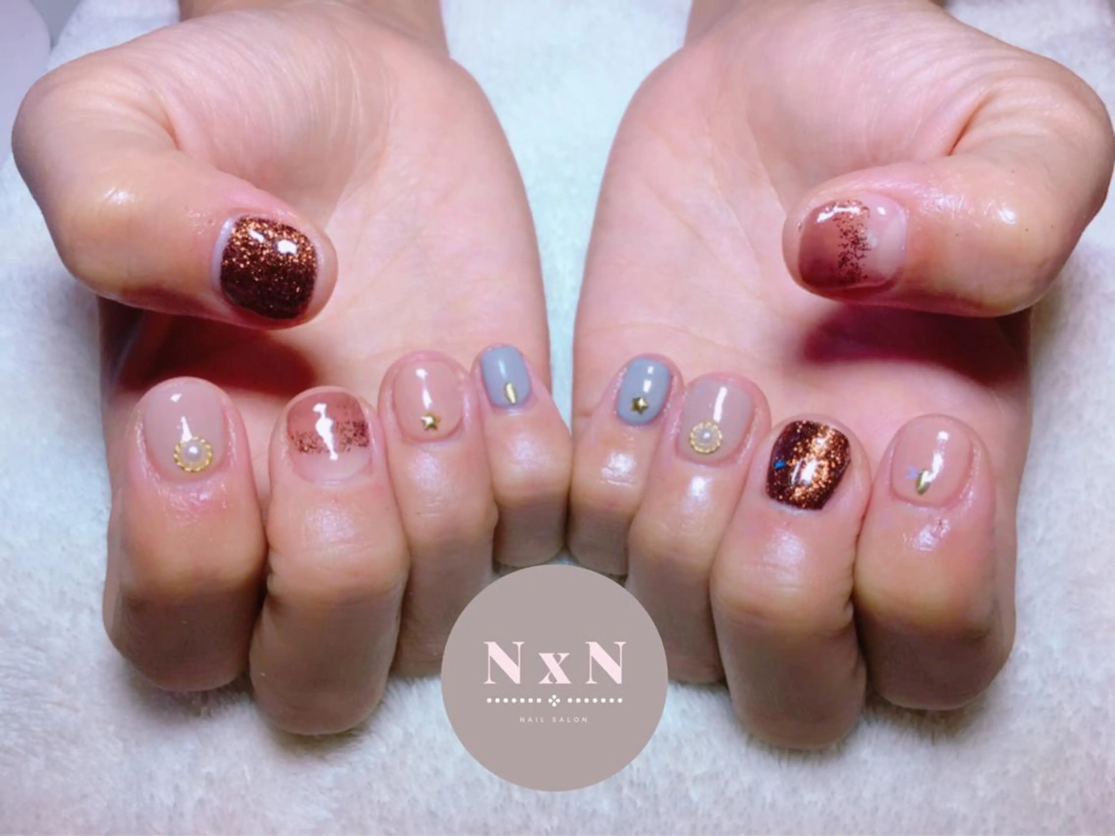 ネイル ラメ(グリッター) ハンドネイル nail salon N×Nのネイルデザイン