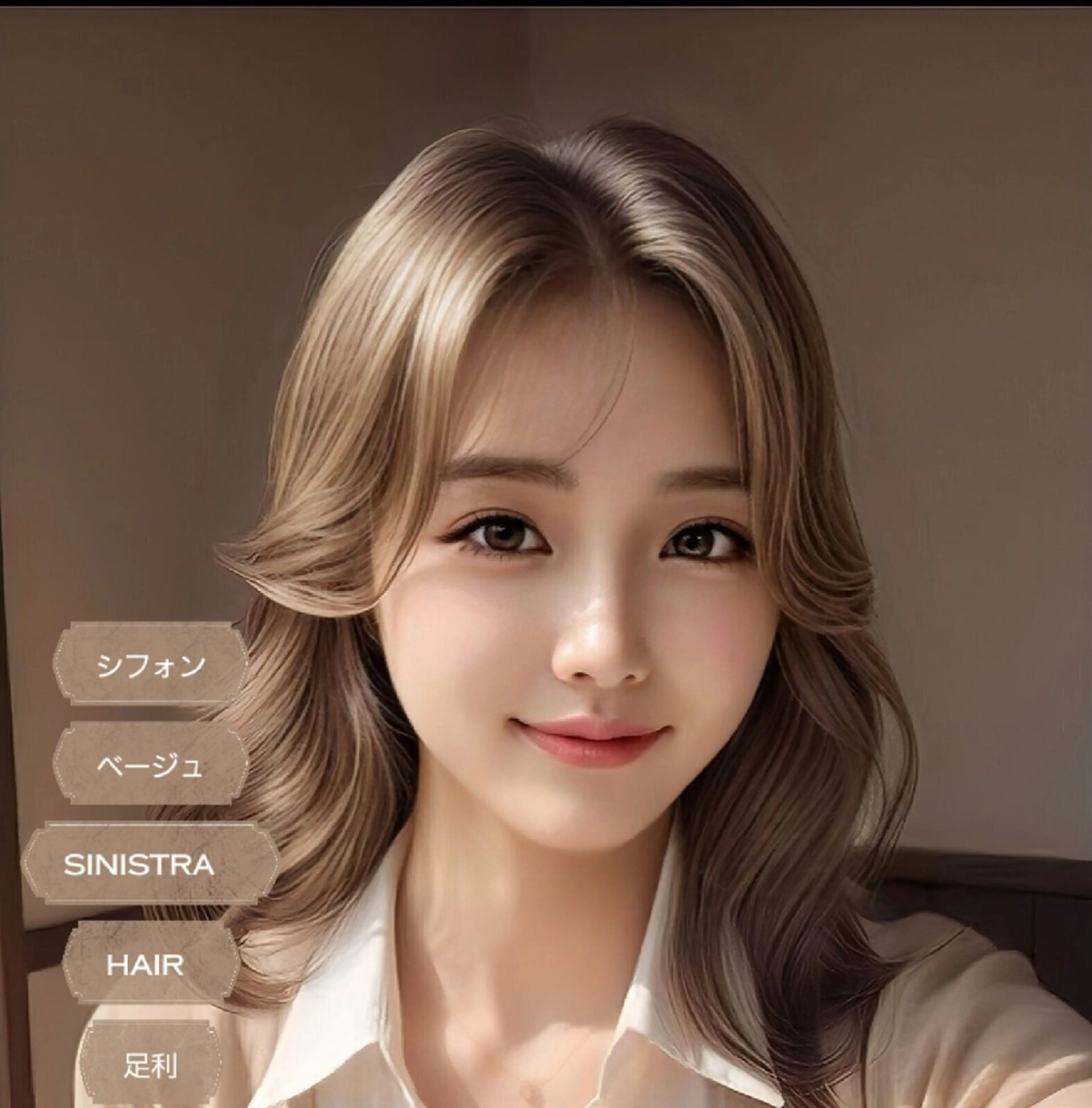 ミディアム カット ヘアカラー トリートメント sinistra シニストラ　足利山下店所属・シニストラ足利 原宿表参道のカラーのヘアスタイル