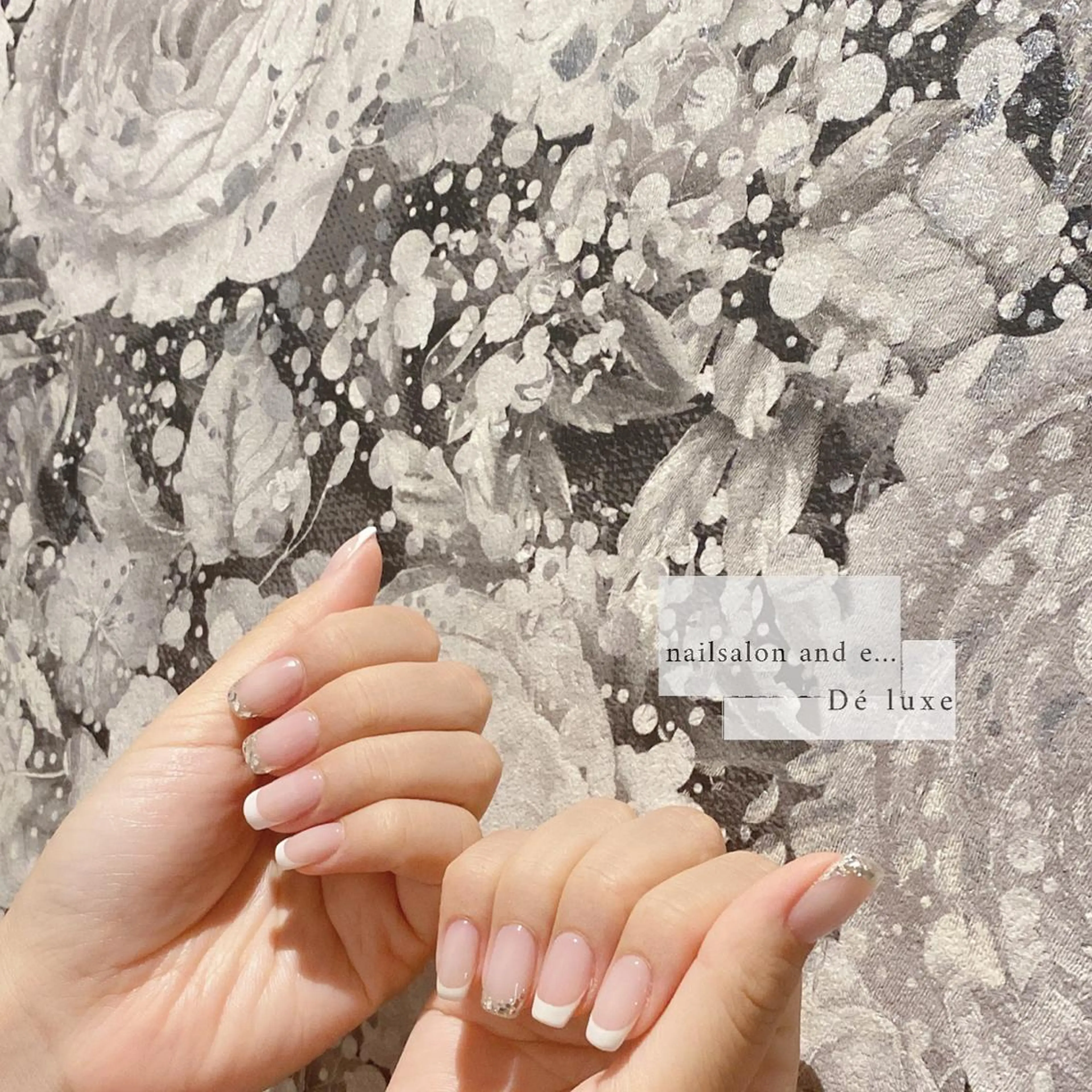 ネイル フレンチネイル ジェルネイル ガラスフレンチ ミラーネイル ニュアンスネイル nailsalon mur.のネイルデザイン