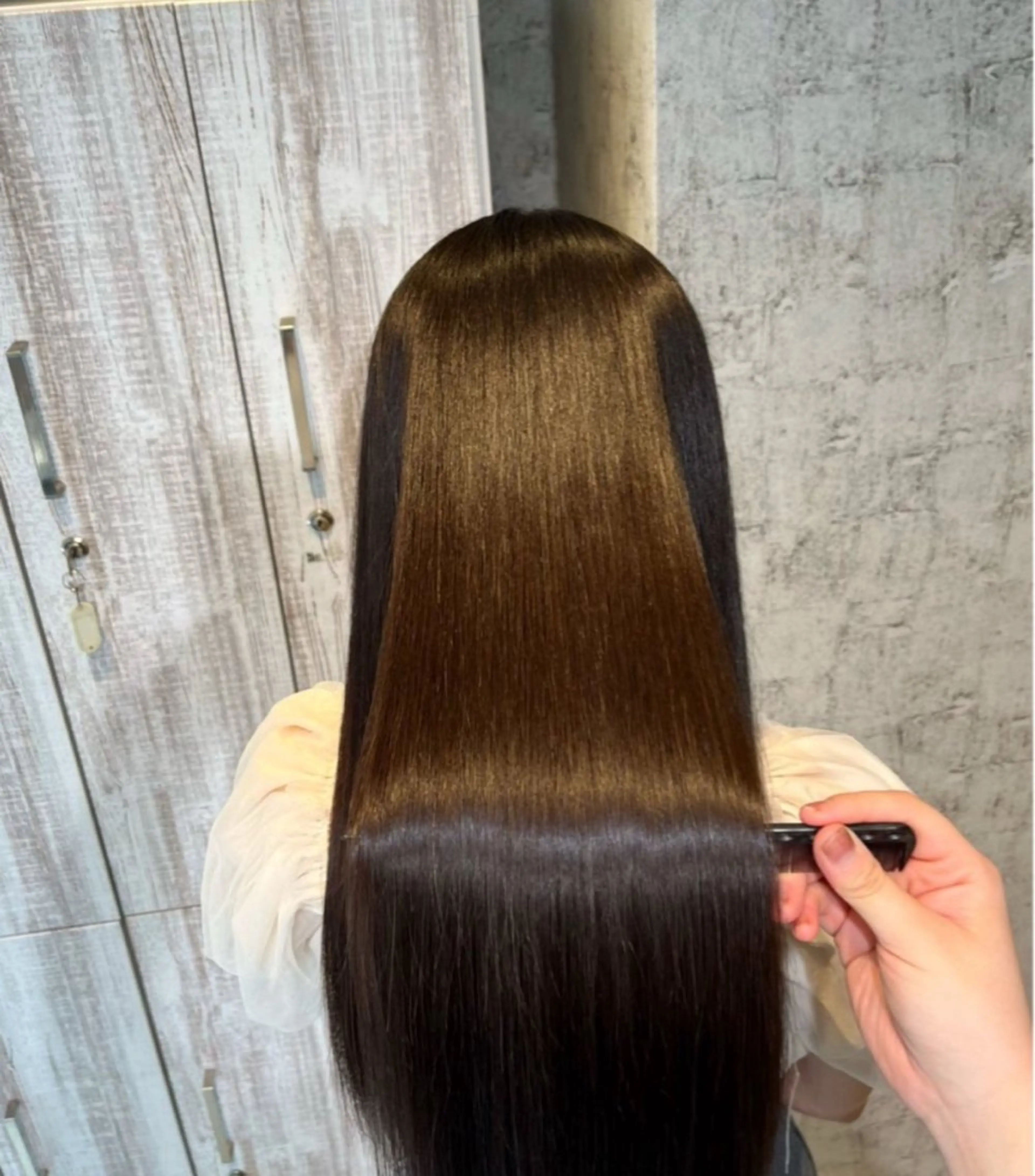 ミディアム カラー カット ヘアカラー 縮毛矯正 ✨髪質改善＆eye✨ ななみのヘアスタイル