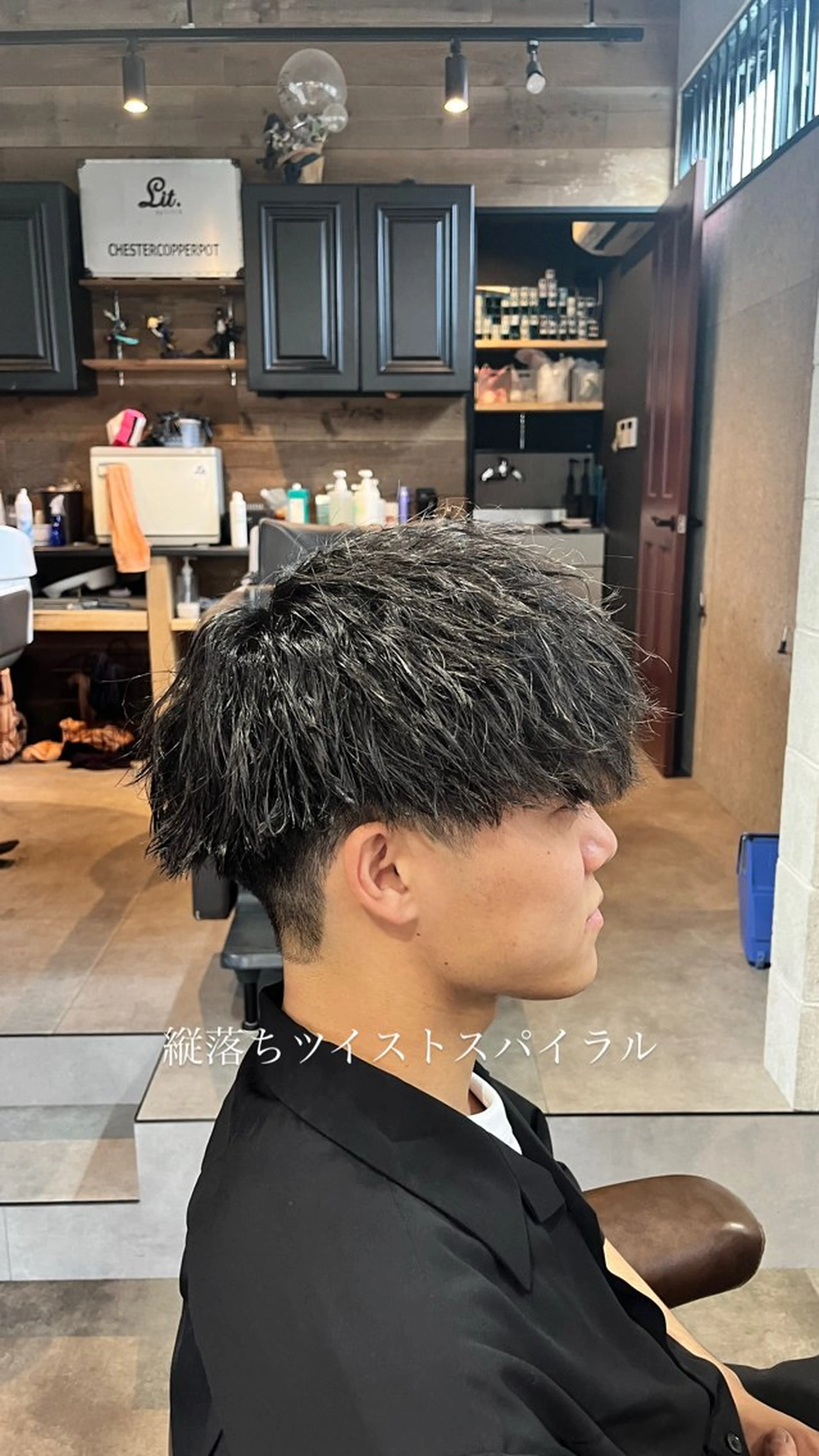 ショート パーマ メンズ Lit.by.fifth所属・litbyfifth 末吉海里のヘアスタイル