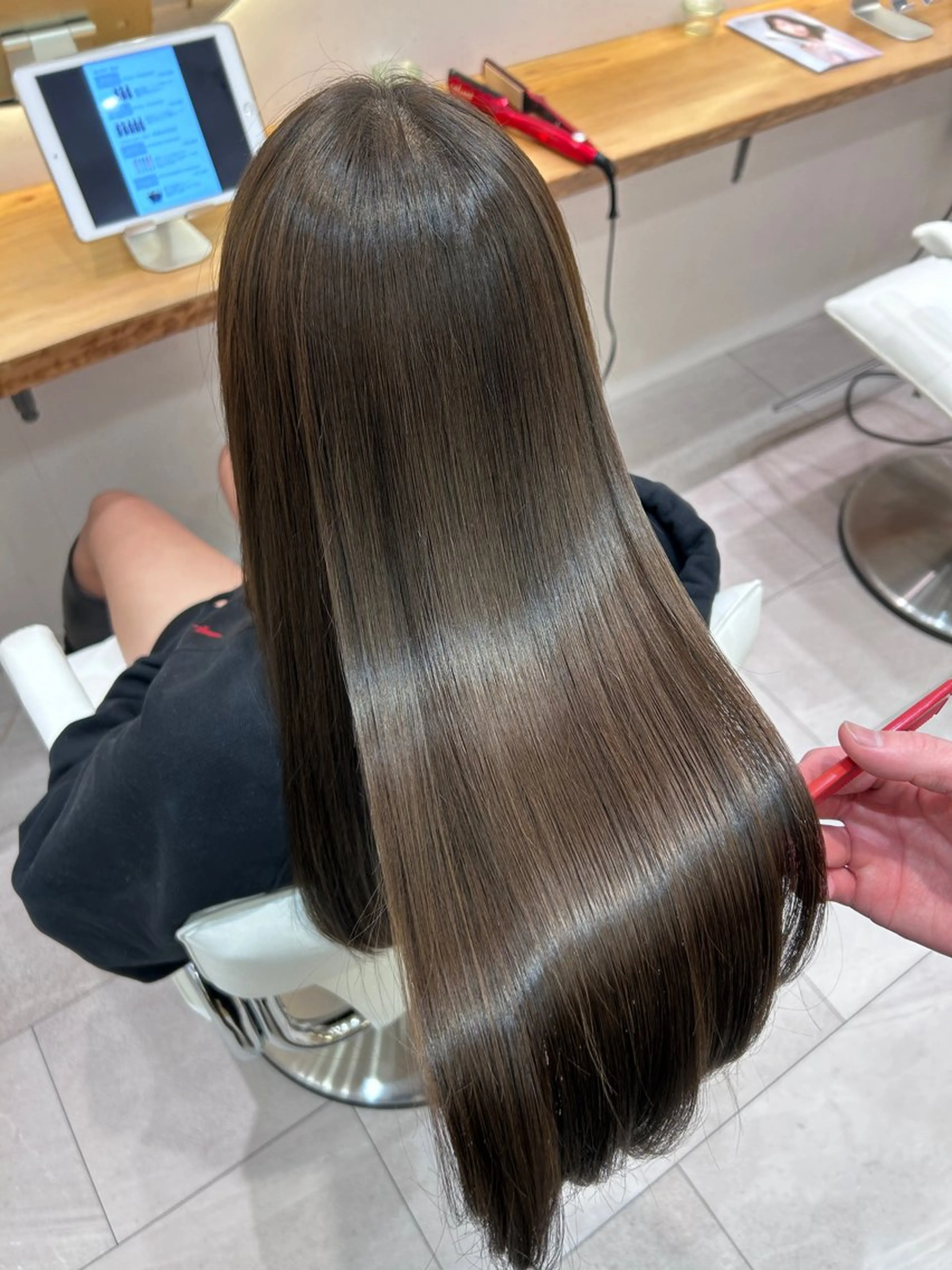 セミロング 髪質改善 トリートメント カット ヘアカラー トリートメント ボブ/レイヤーボブ/ 髪質改善/梶川 夏季のヘアスタイル