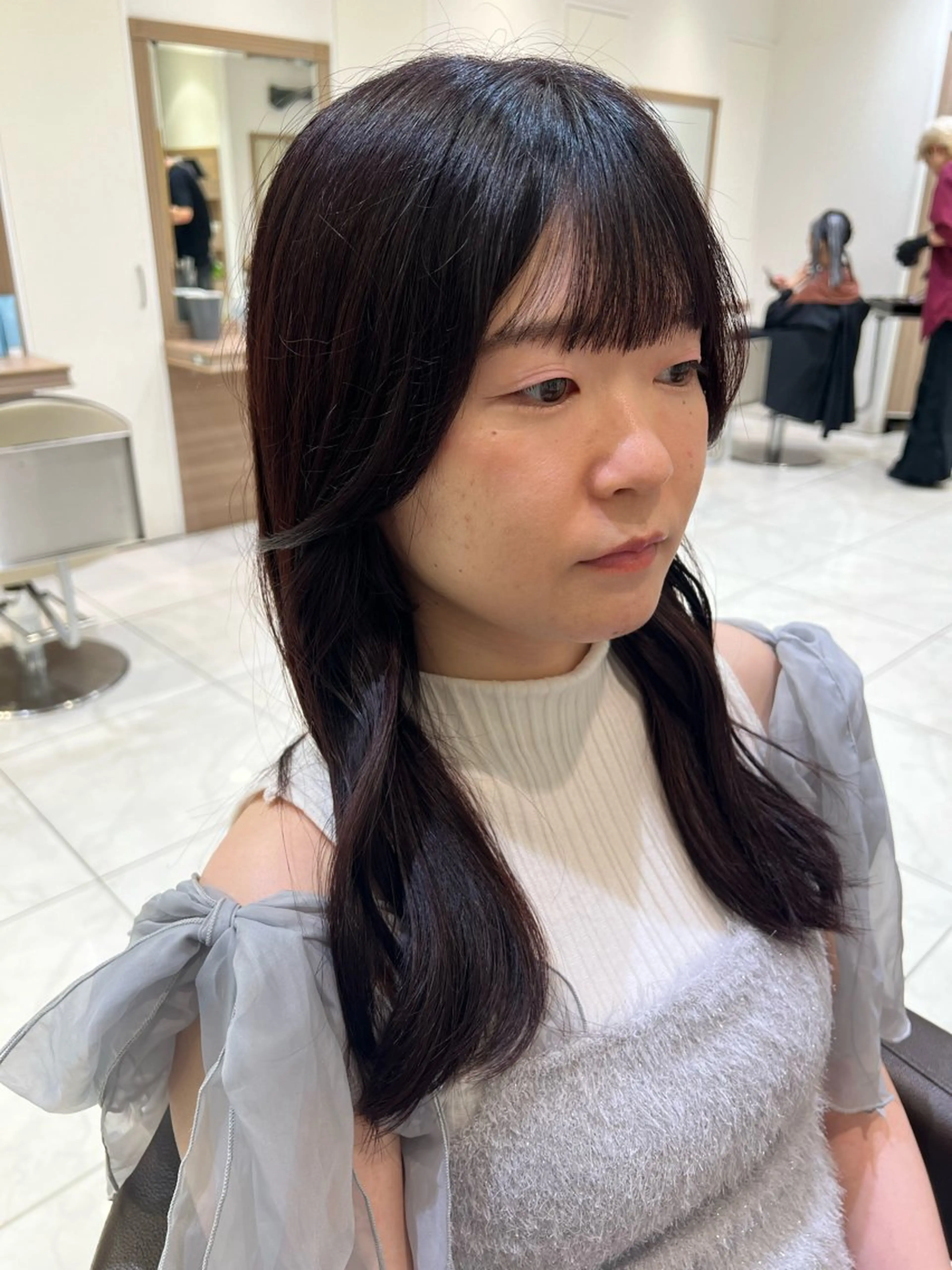 セミロング カラー 顔周り/韓国レイヤー junkaのヘアスタイル