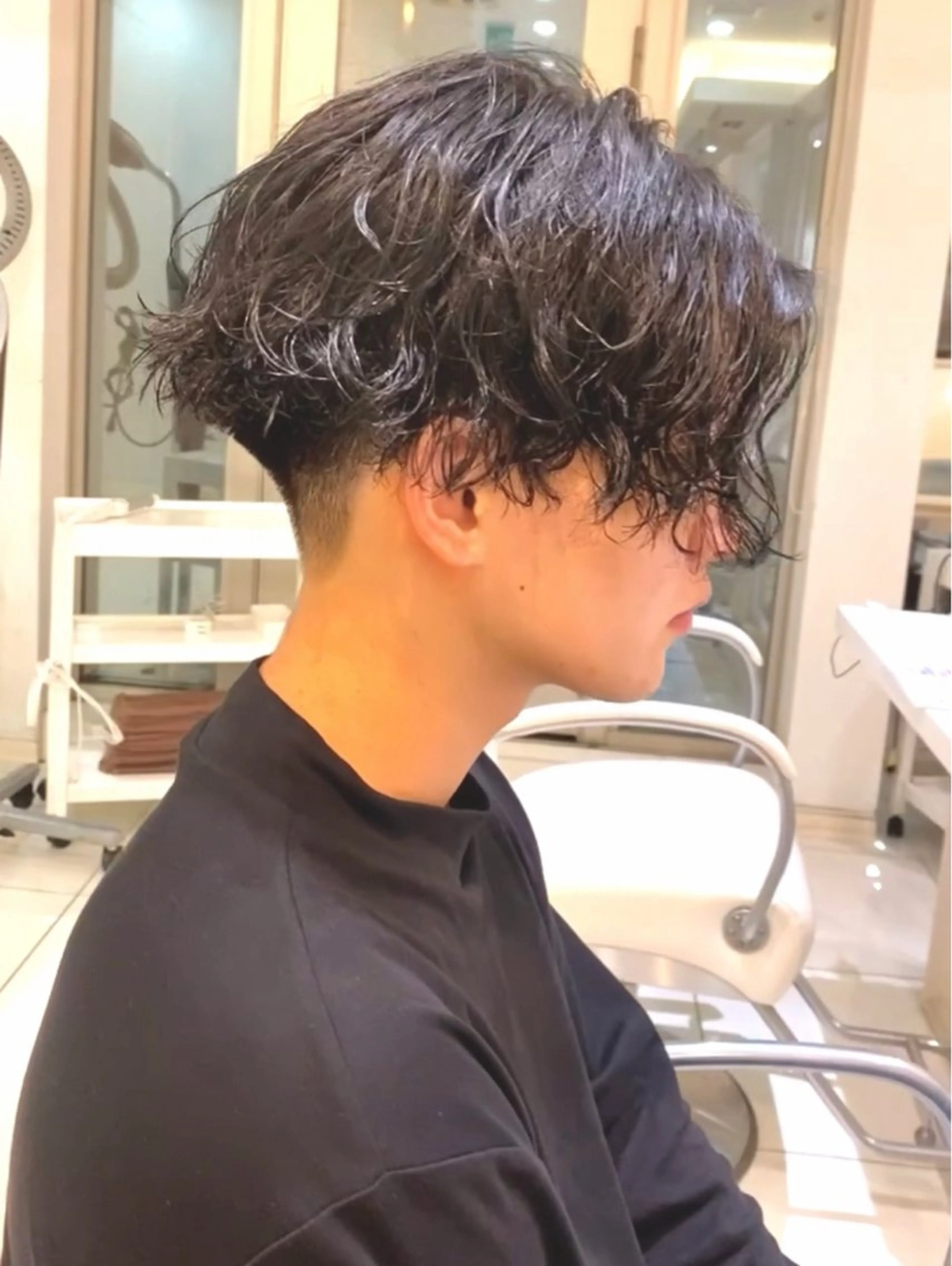 ショート カット パーマ 新宿/韓国メンズ RIKUパーマのヘアスタイル