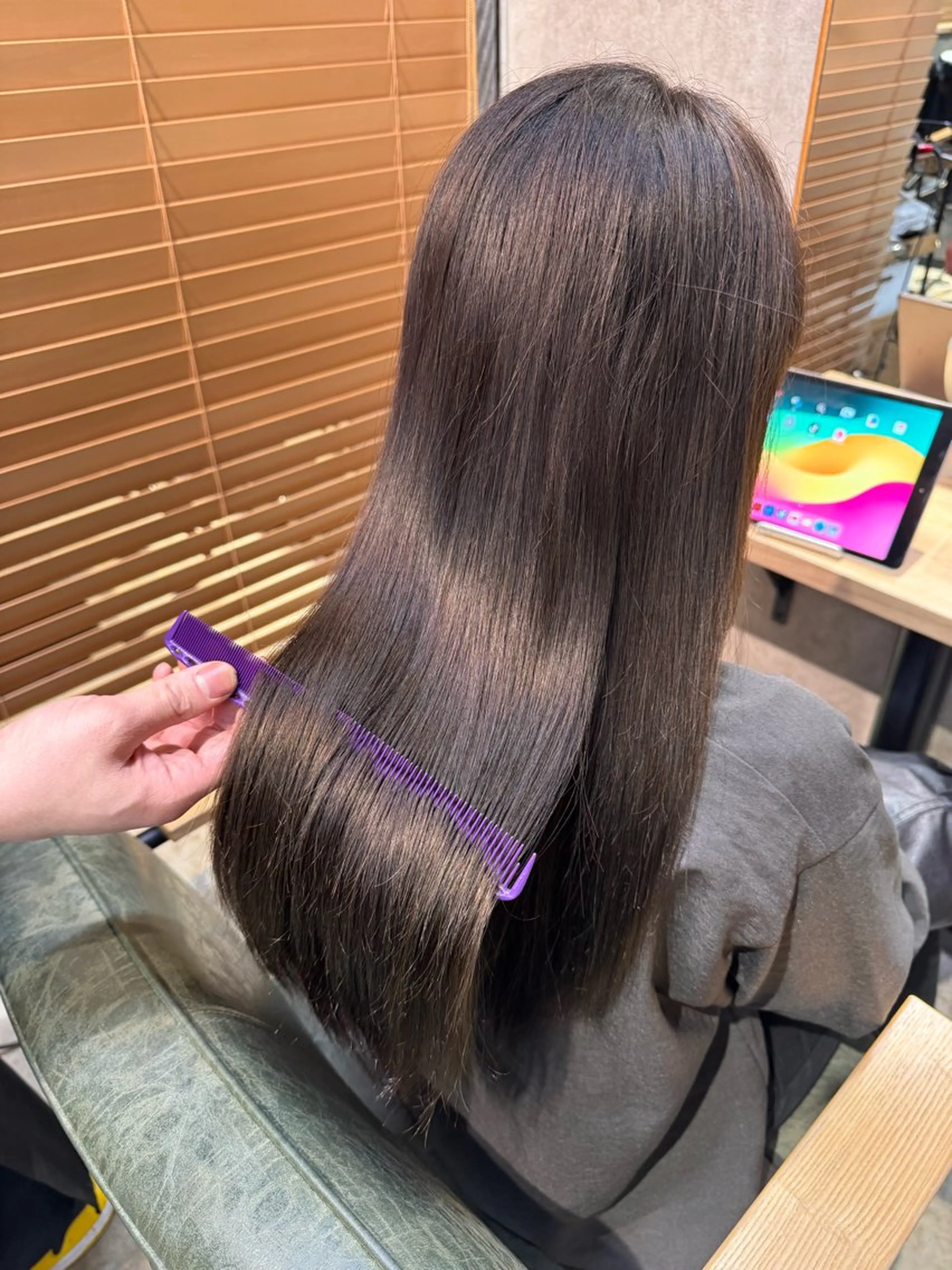 💙ྀིワンカラー(ブリーチなし)+🩵ྀིプルエクステ 《プラチナ毛質 80本~》の写真