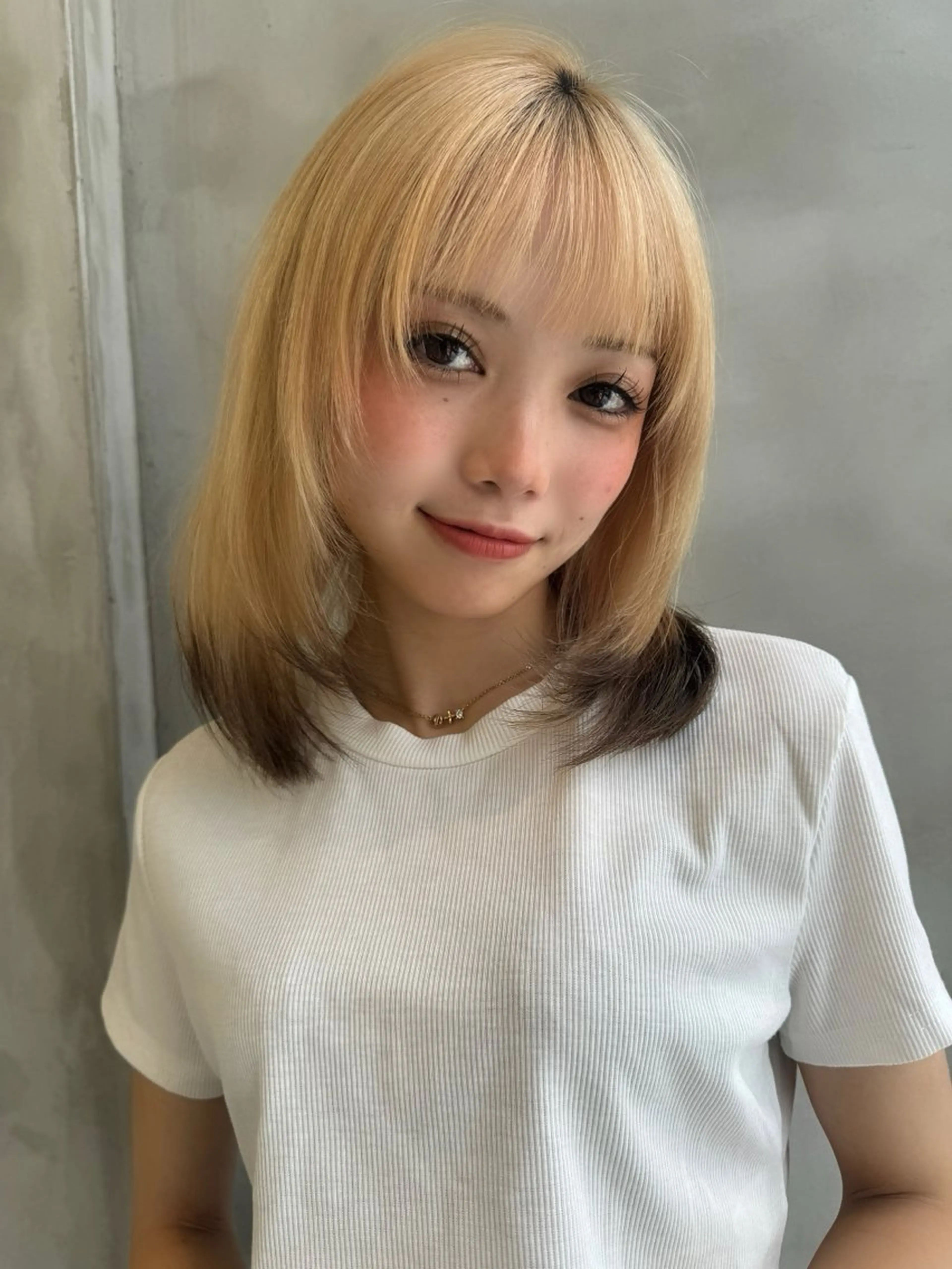 ミディアム ヘアカラー トリートメント Lond luce心斎橋所属・🍀小川大輔🍀 ボブ/ブリーチ🥇のヘアスタイル