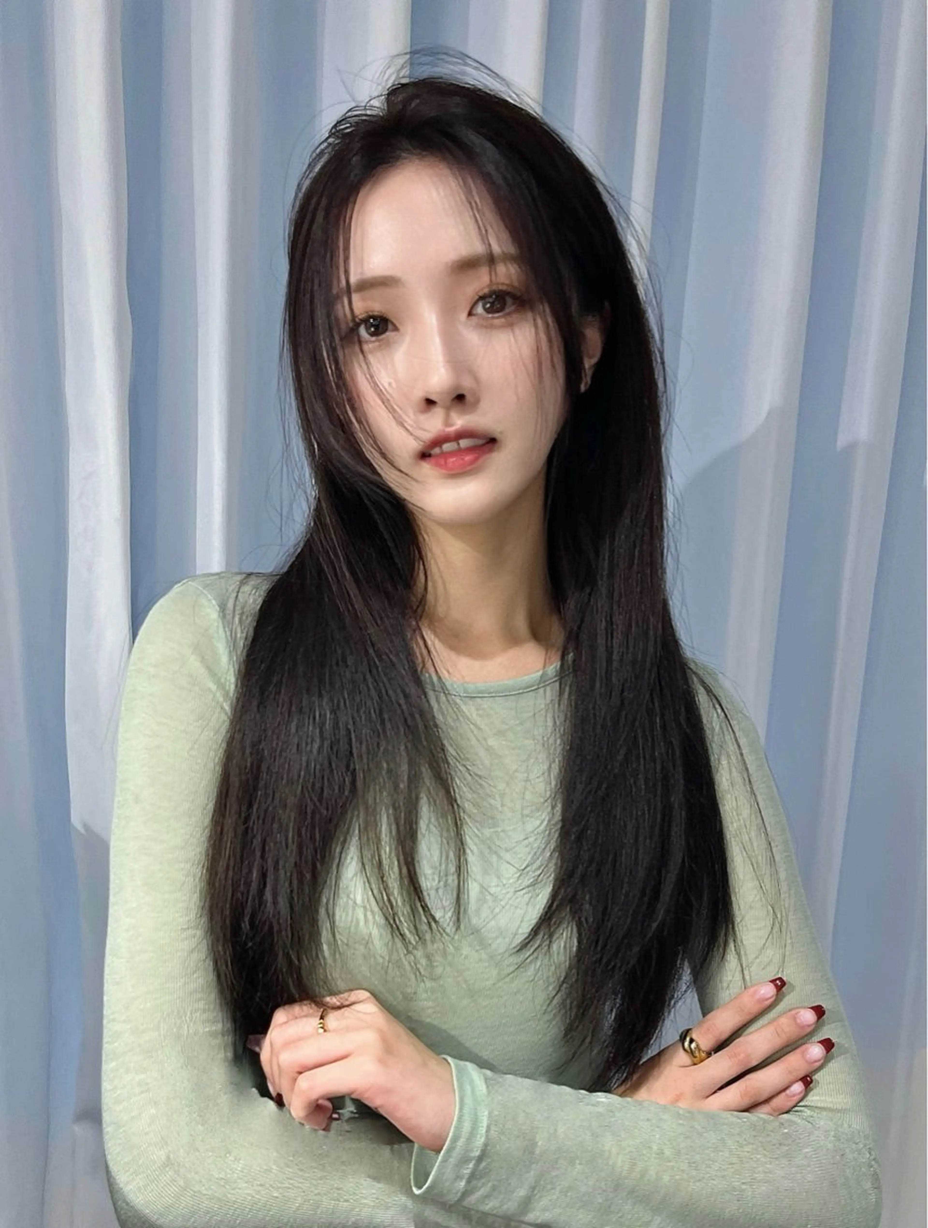 ロング カラー カット ヘアカラー トリートメント LARME by Sea 新宿所属・韓国ハッシュカット/ 新宿/髪質改善/岡崎のヘアスタイル