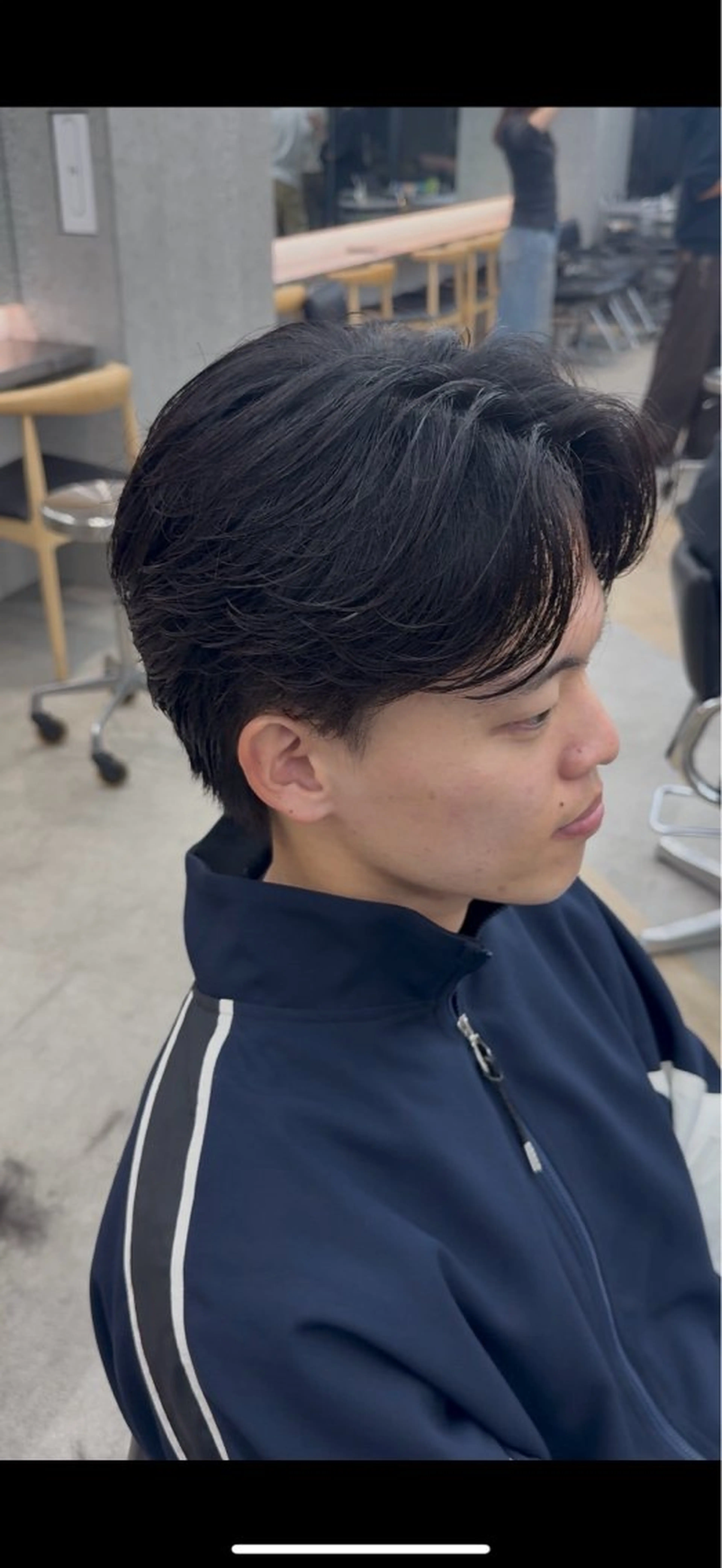 ショート カラー パーマ メンズ キッズ フェザーパーマ メンズパーマ 栄💗メンズパーマ｜ ハイトーン｜haruのヘアスタイル