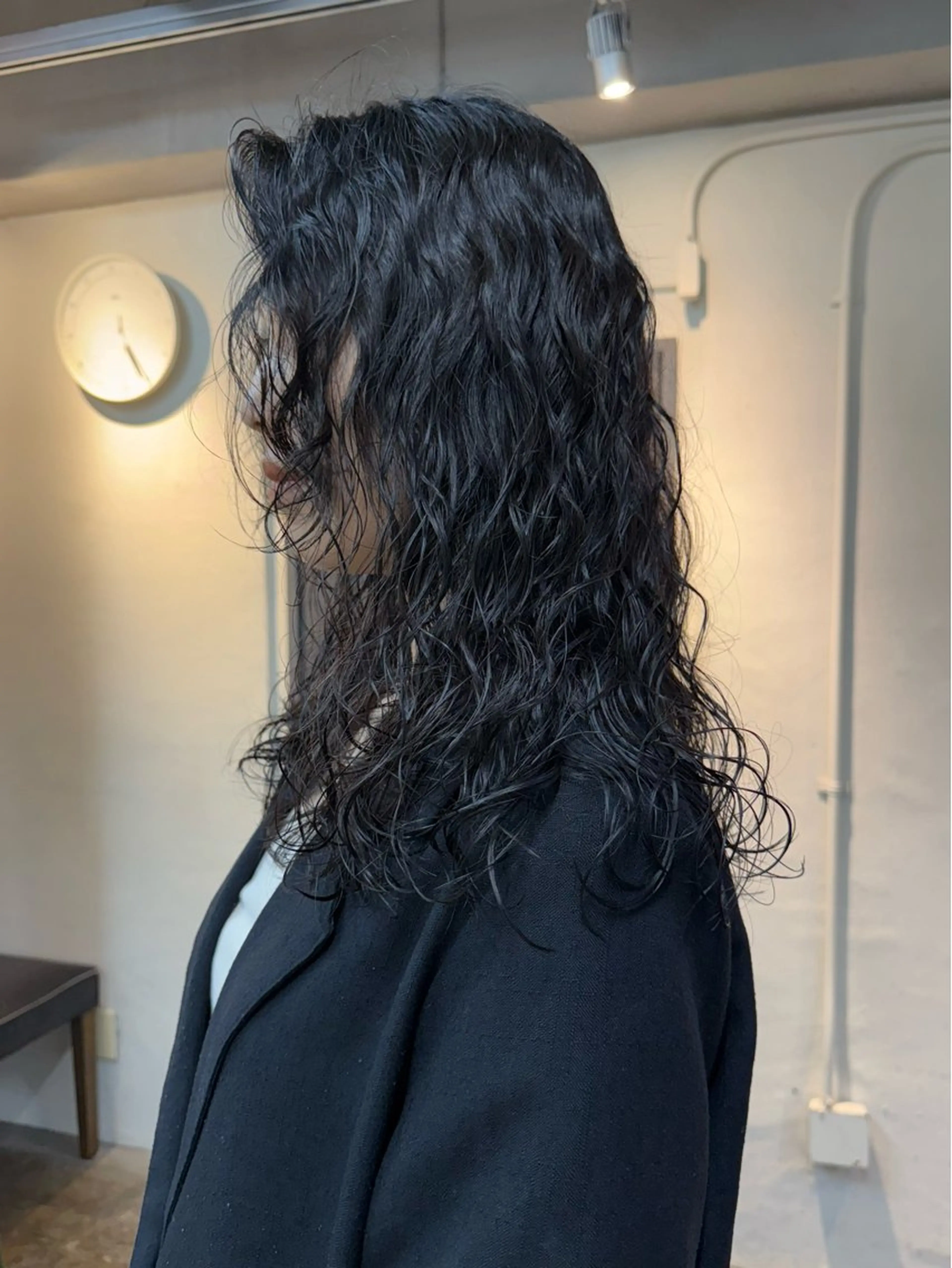 セミロング パーマ セミロングパーマ レイヤーカット カット パーマ トリートメント 森貴裕/ベージュ/ パーマ/オリーブのヘアスタイル