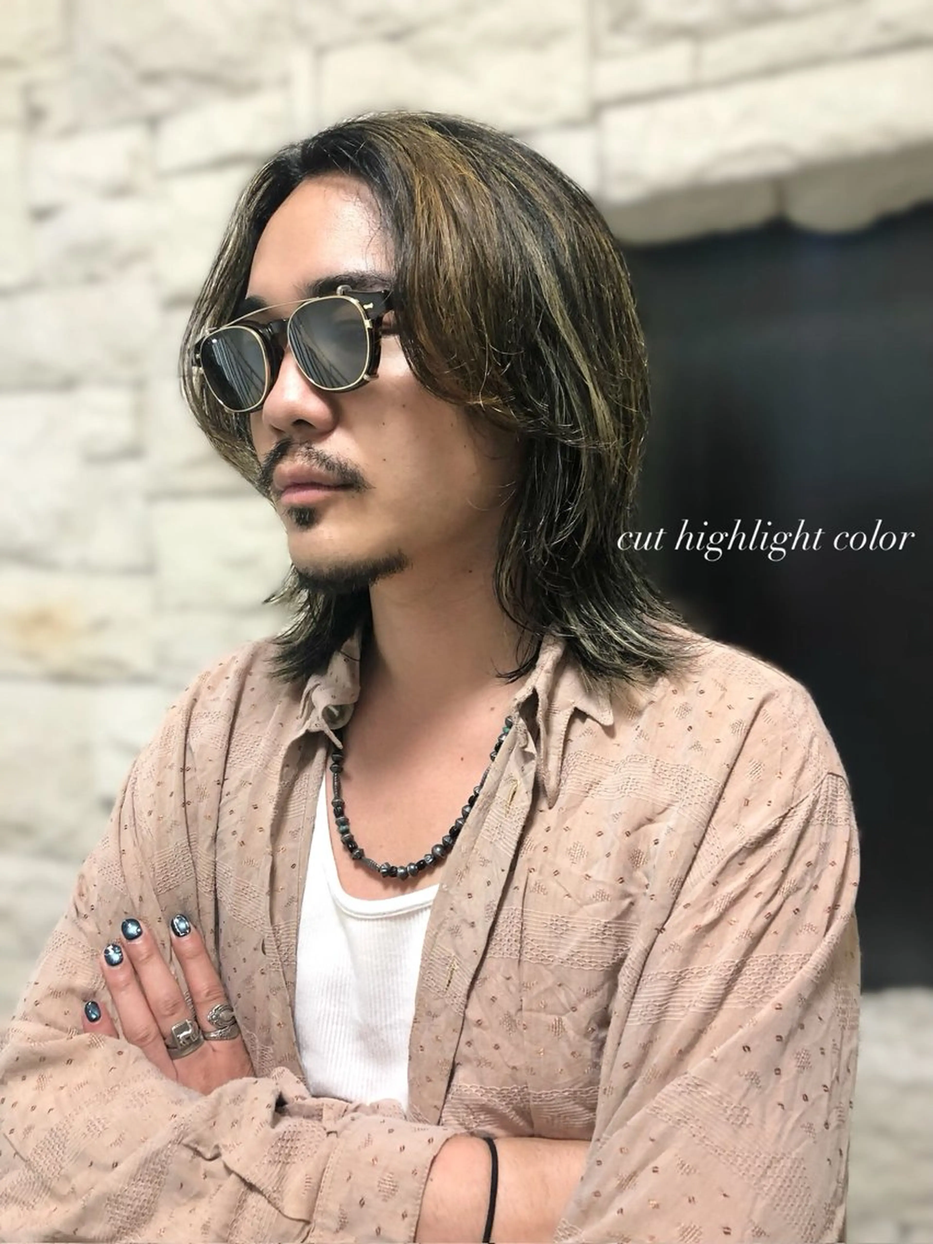 カラー ヘアアレンジ メンズ メンズメッシュ メッシュ カット ヘアカラー トリートメント ヘアセット ainico+所属・メンズ特化✂️栗原 侑也のヘアスタイル