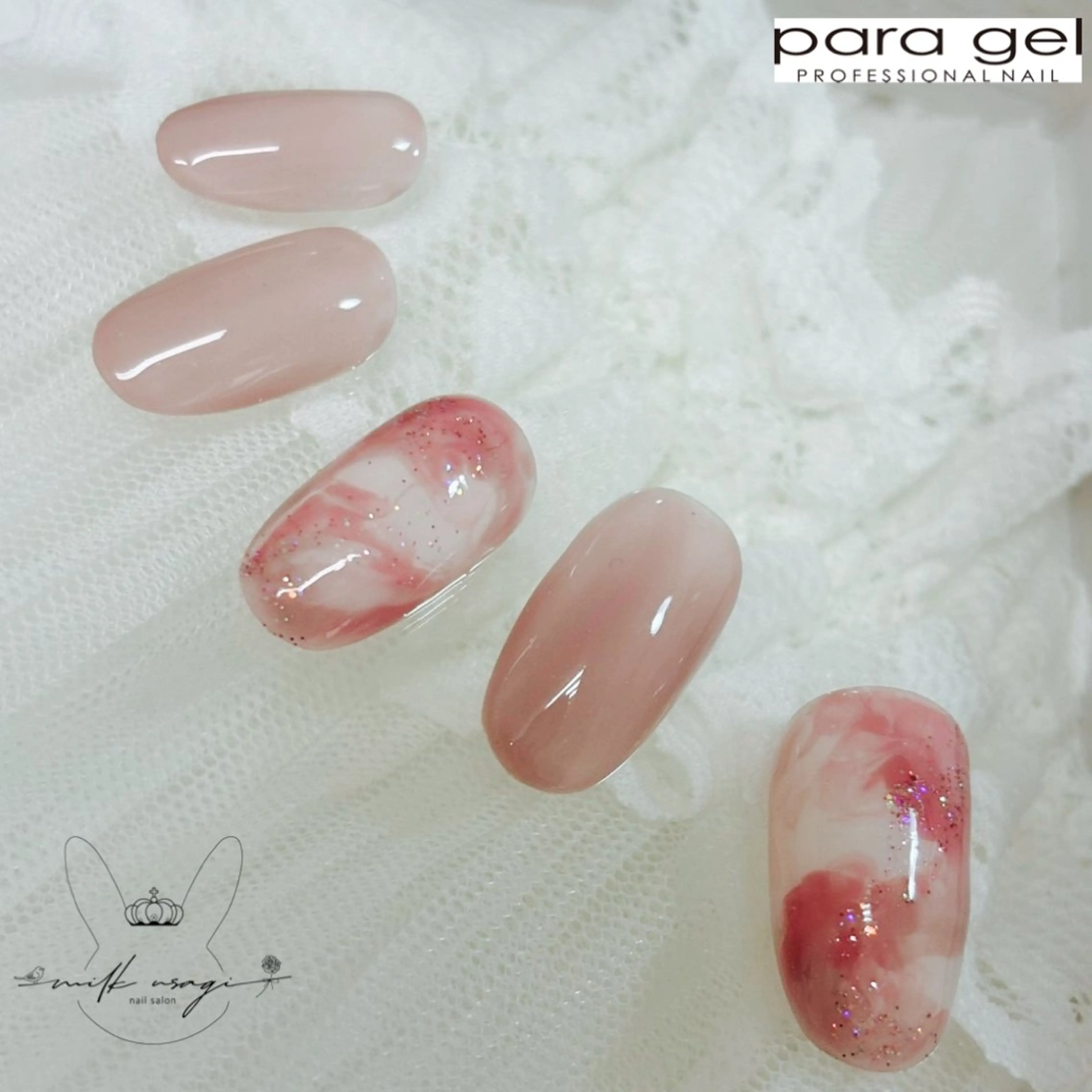 ネイル ジェルネイル ニュアンスネイル パラジェル パラジェル専門店　認定サロンMILK USAGI三宮店所属・石堂 香のネイルデザイン