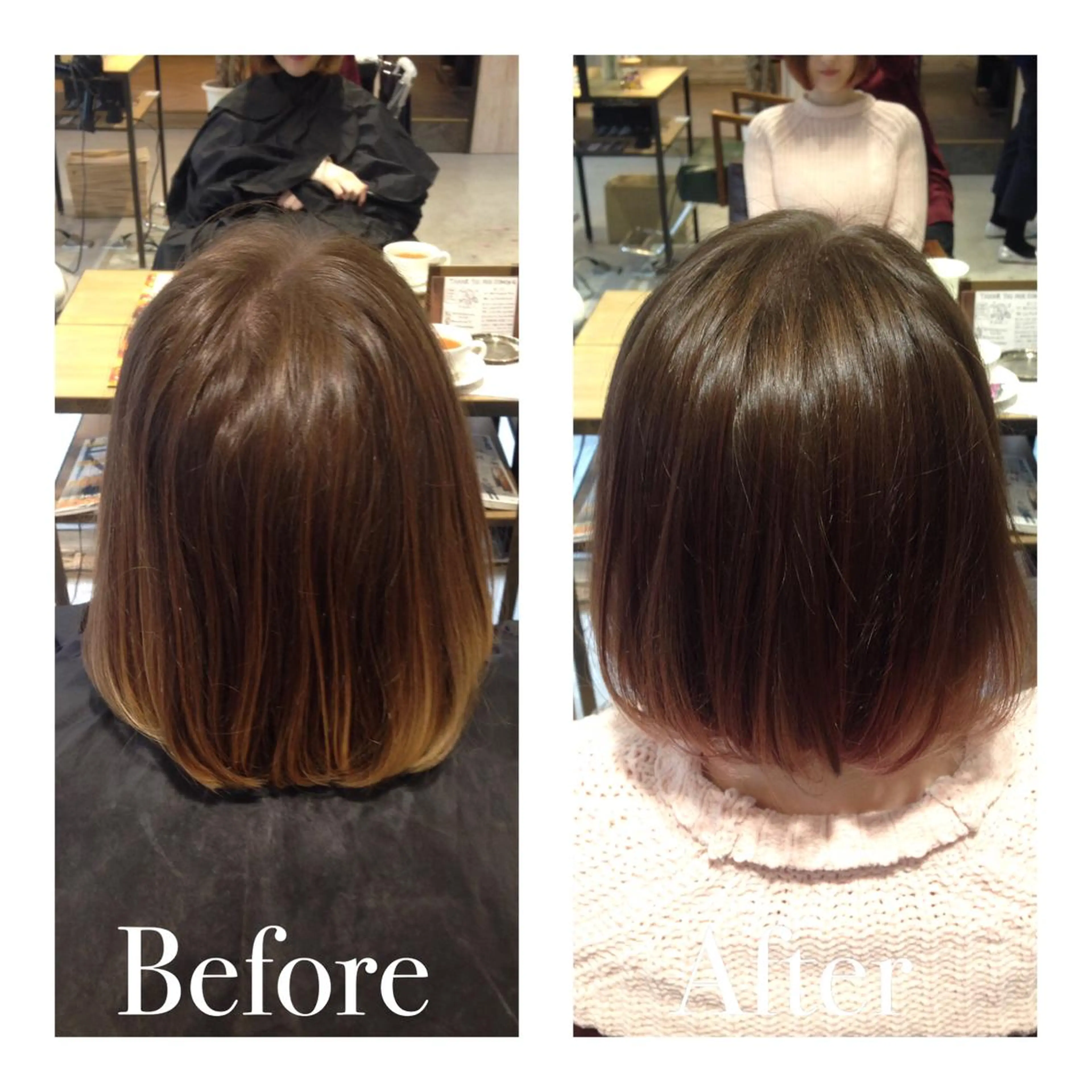 ショート ミディアム カラー アオガミ （前髪顔周りカット）のヘアスタイル