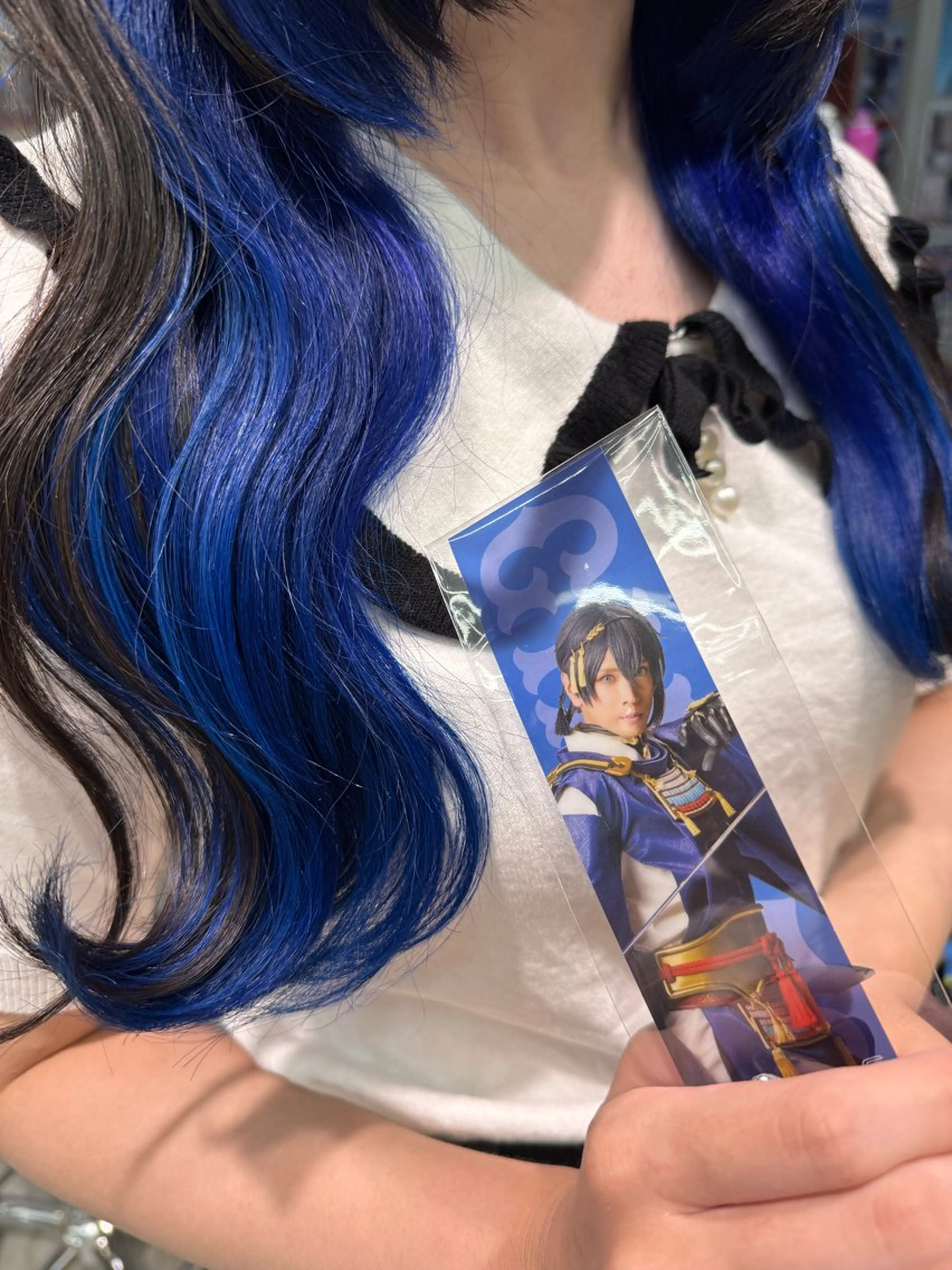 ロング カラー ブルーカラー インナーカラー トリートメント ヘアカラー インナーカラー/推し ウルフ/アニメカラーのヘアスタイル