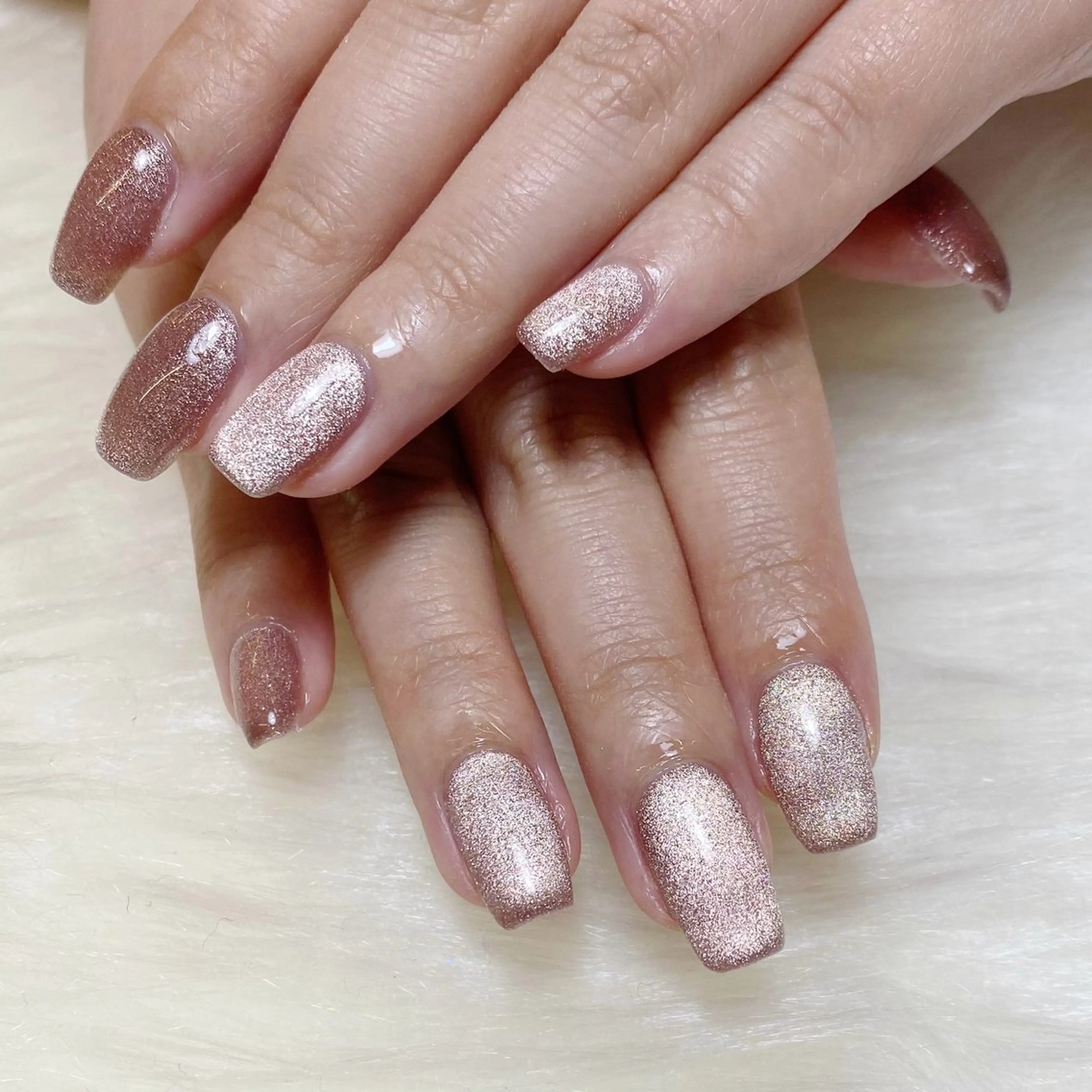 ネイル ブルー 長さ出し フットネイル フレンチネイル グラデーション ハンドネイル fein. miku🎀🍼のネイルデザイン