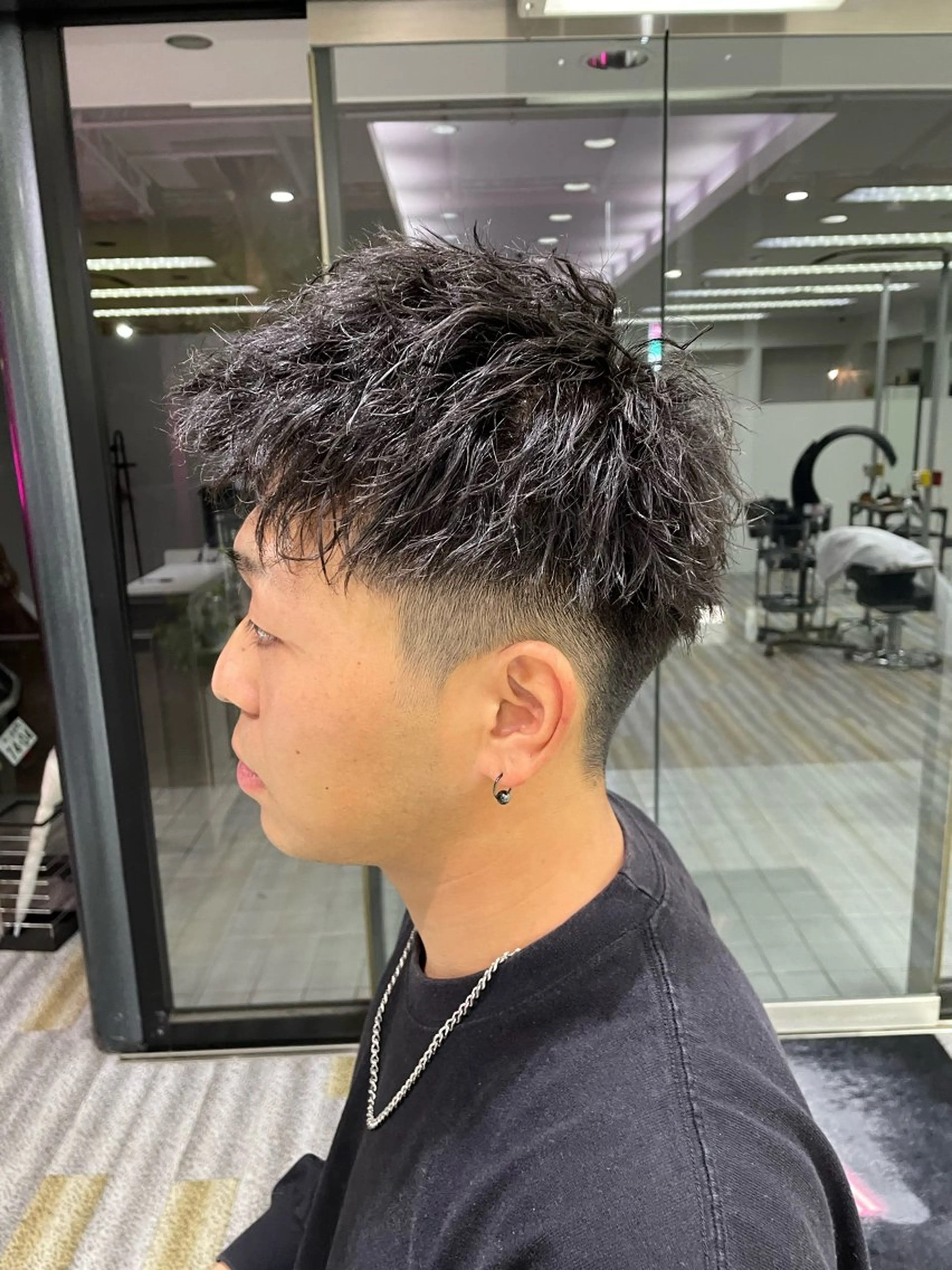 ショート パーマ メンズ マッシュ メンズパーマ ツイストスパイラルパーマ スパイラルパーマ カット パーマ 【メンズ特化】岩瀬 武【メンズパーマ】のヘアスタイル