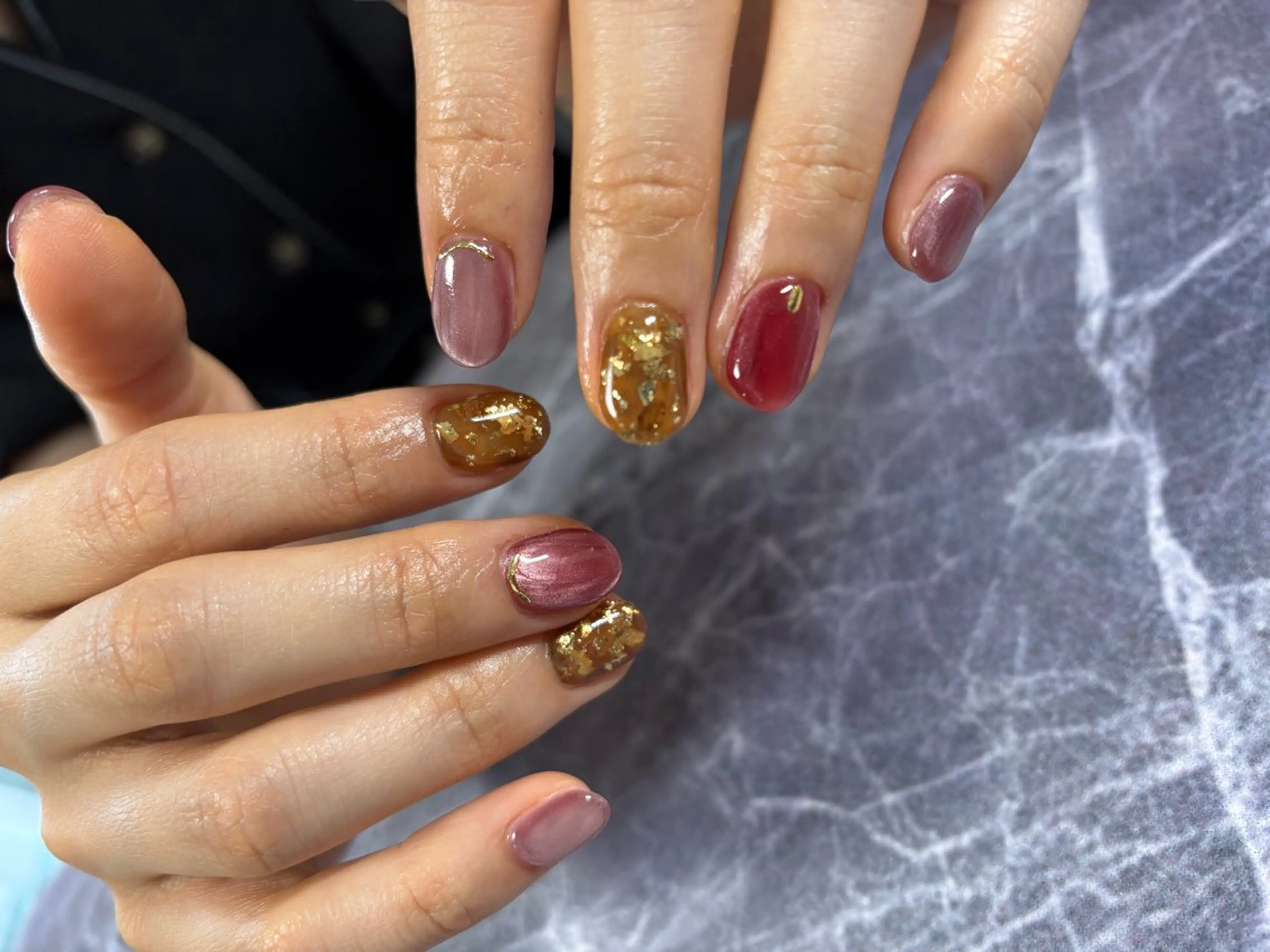 ネイル ハンドネイル BlueLagoon 🩵 KUMIのネイルデザイン