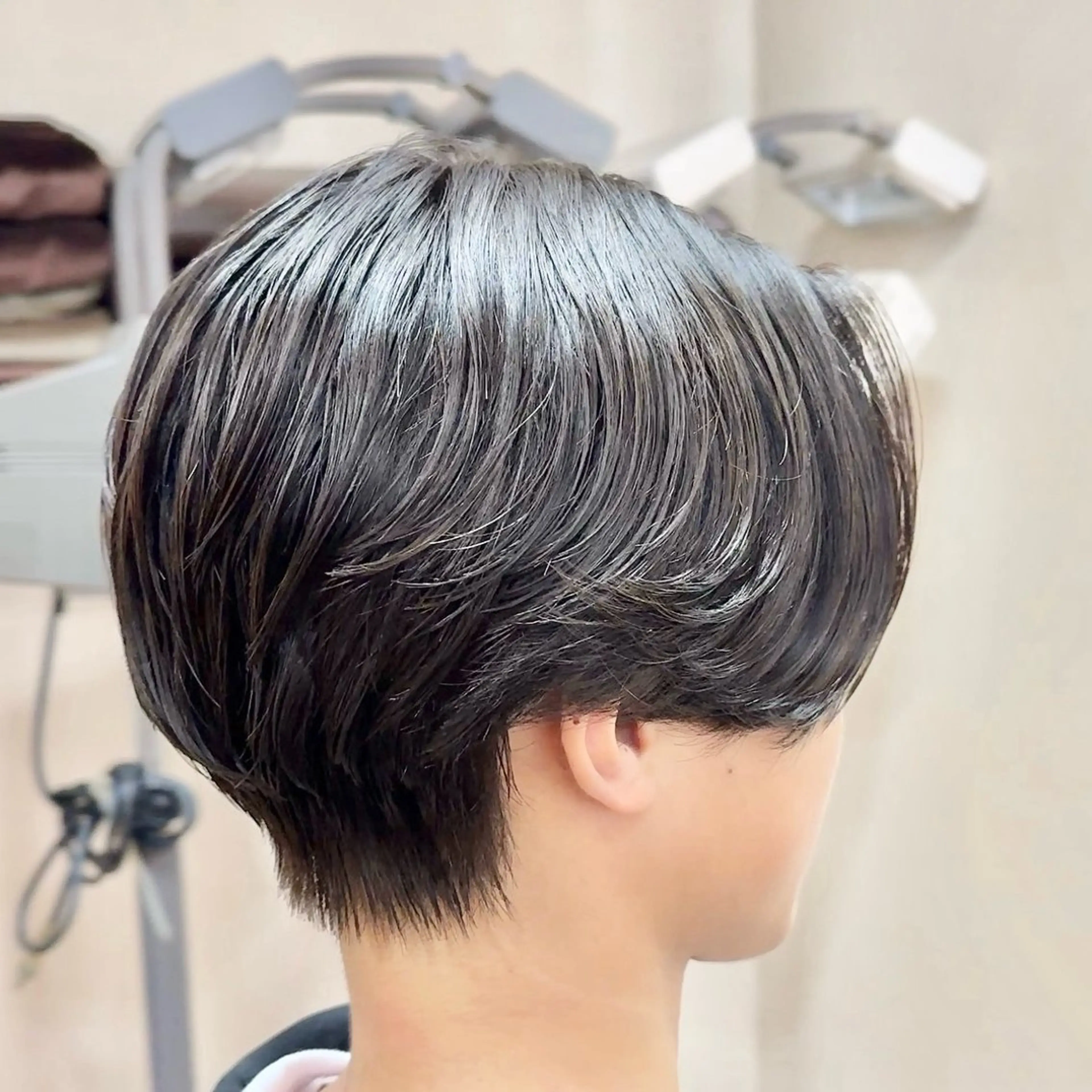 セミロング パーマ メンズ センターパート メンズパーマ 刈り上げ セミロングパーマ ニュアンスパーマ カット パーマ Shin 三重鈴鹿 /メンズ韓国ヘアのヘアスタイル