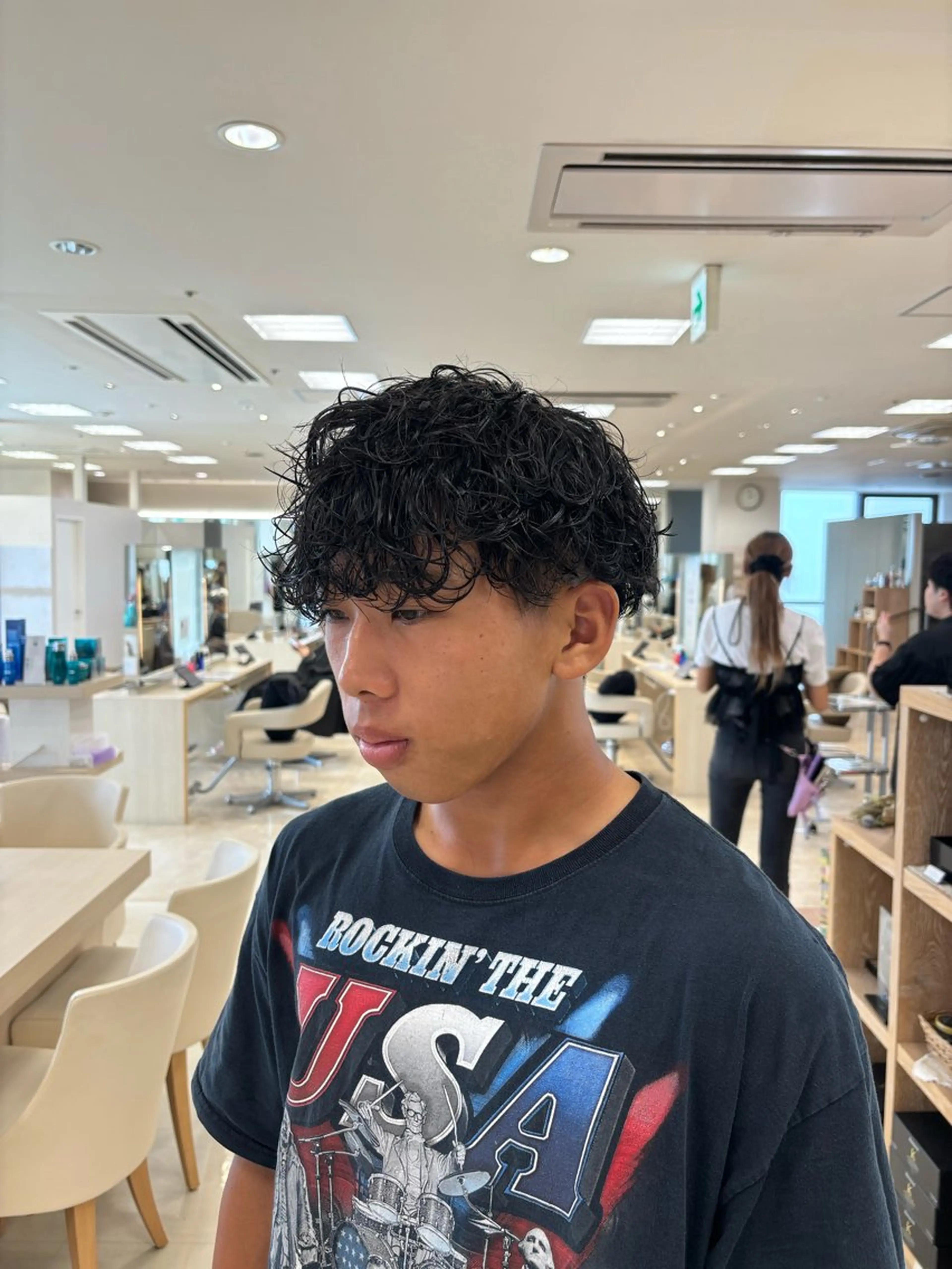 パーマ メンズ カット パーマ 湘南/メンズパーマ/ ハイライト/ユチカのヘアスタイル