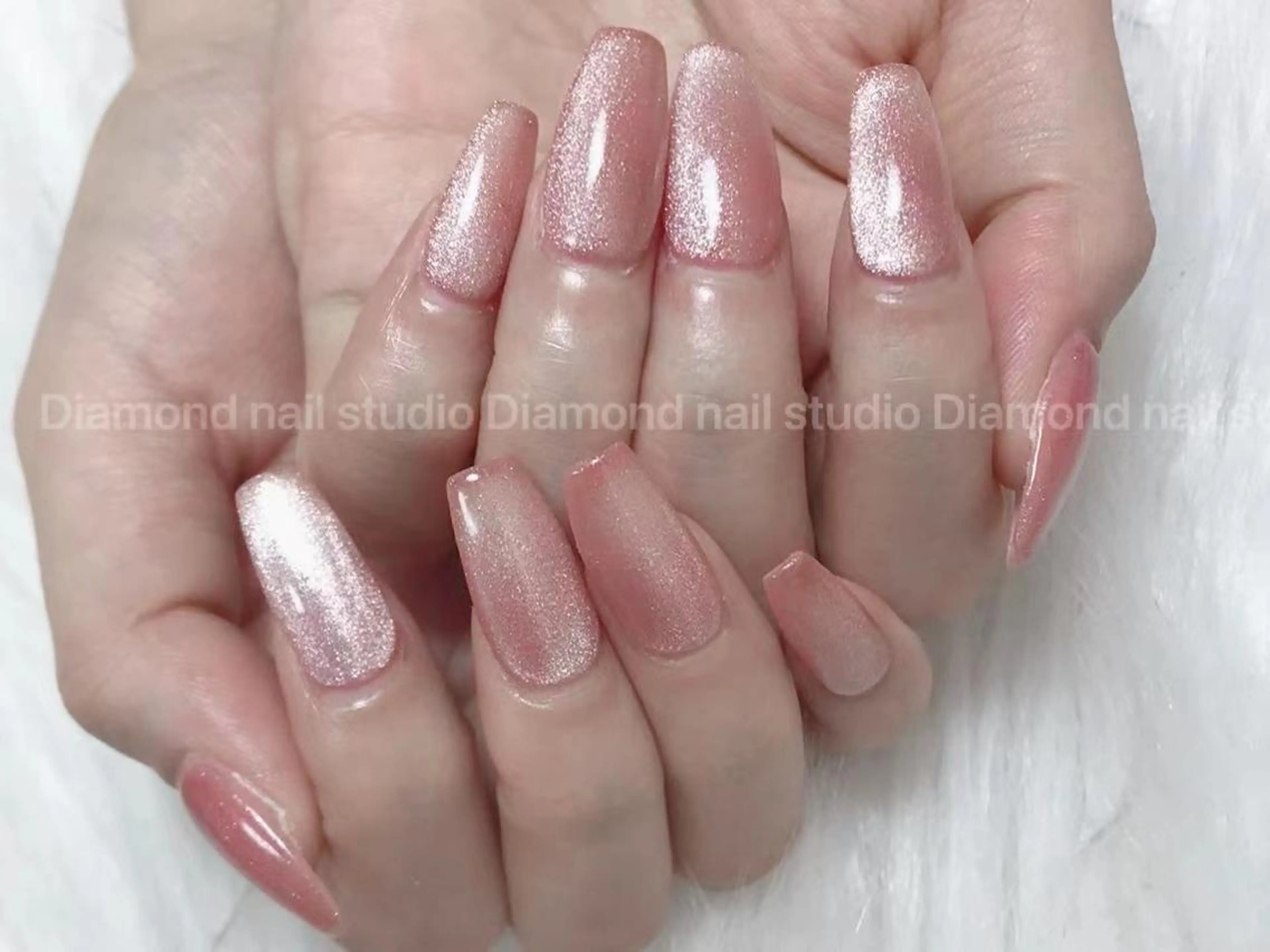 ショート ハンドネイル ハンドケア Diamond 🚢のネイルデザイン