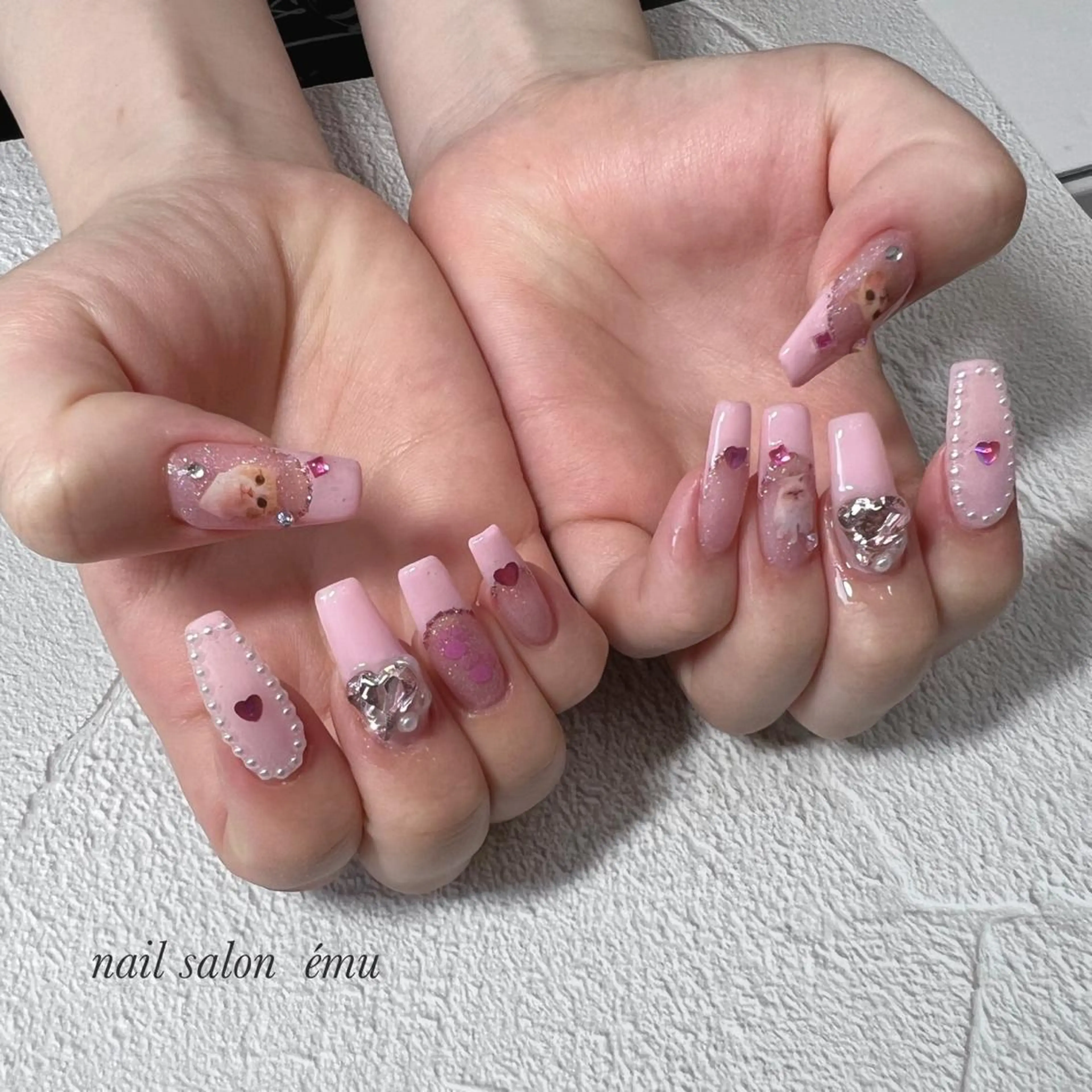 ロング ハンドネイル nail salon émuのネイルデザイン