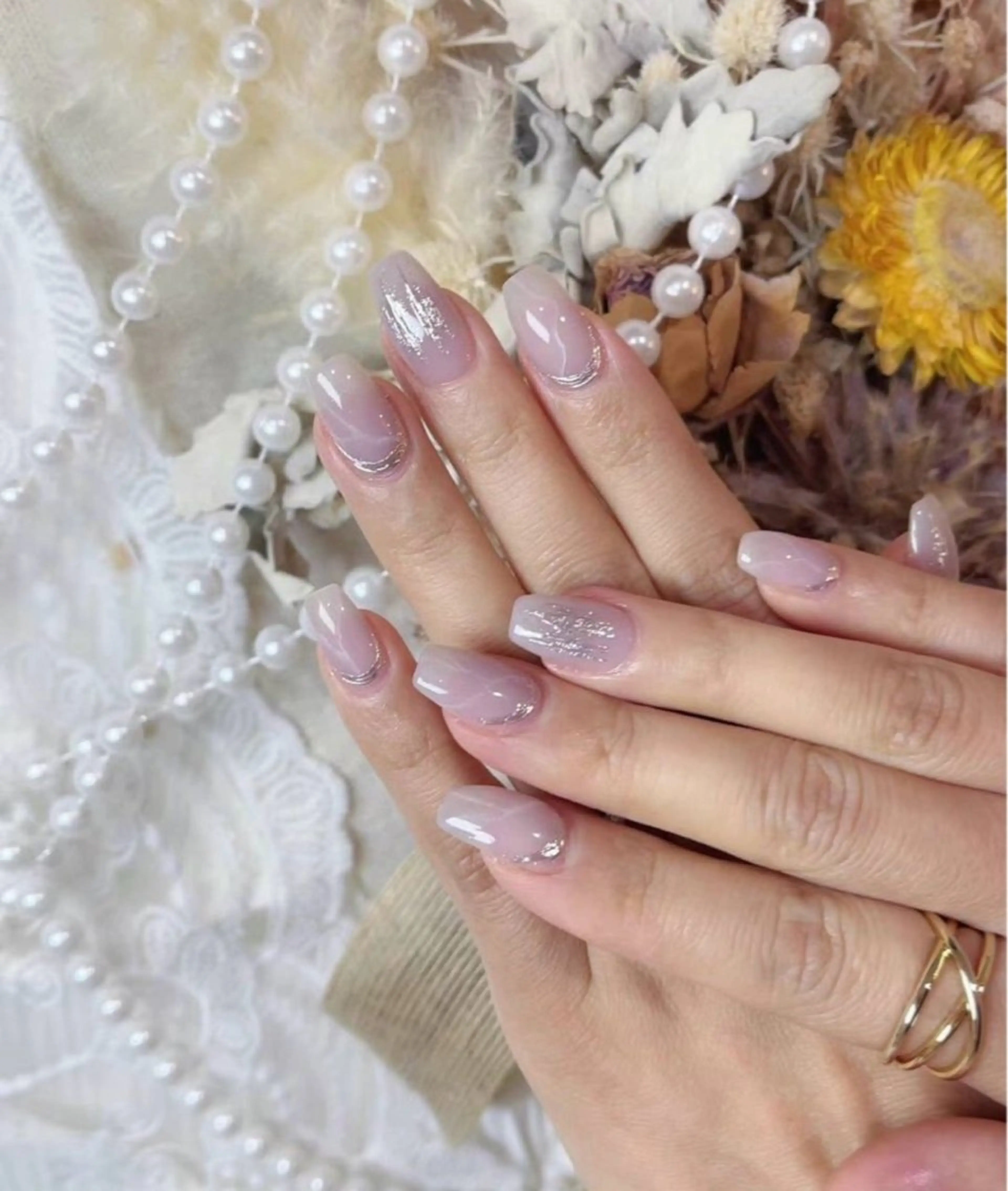 ネイル アートネイル フットネイル ジェルネイル ハート マグネットネイル Babarla Nailのネイルデザイン