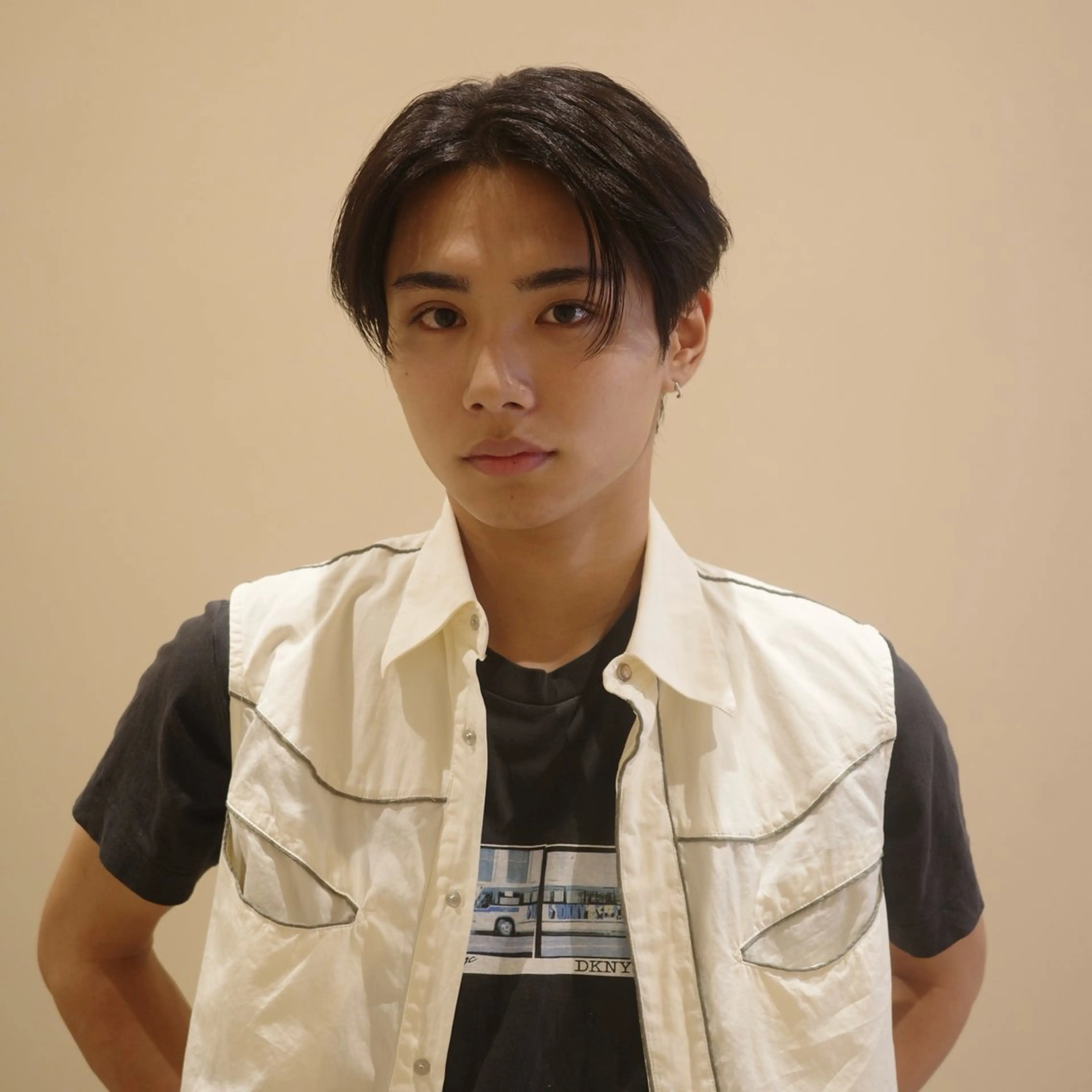 メンズ 韓国ヘア/髪質改善/ レイヤー/ブラウンのヘアスタイル