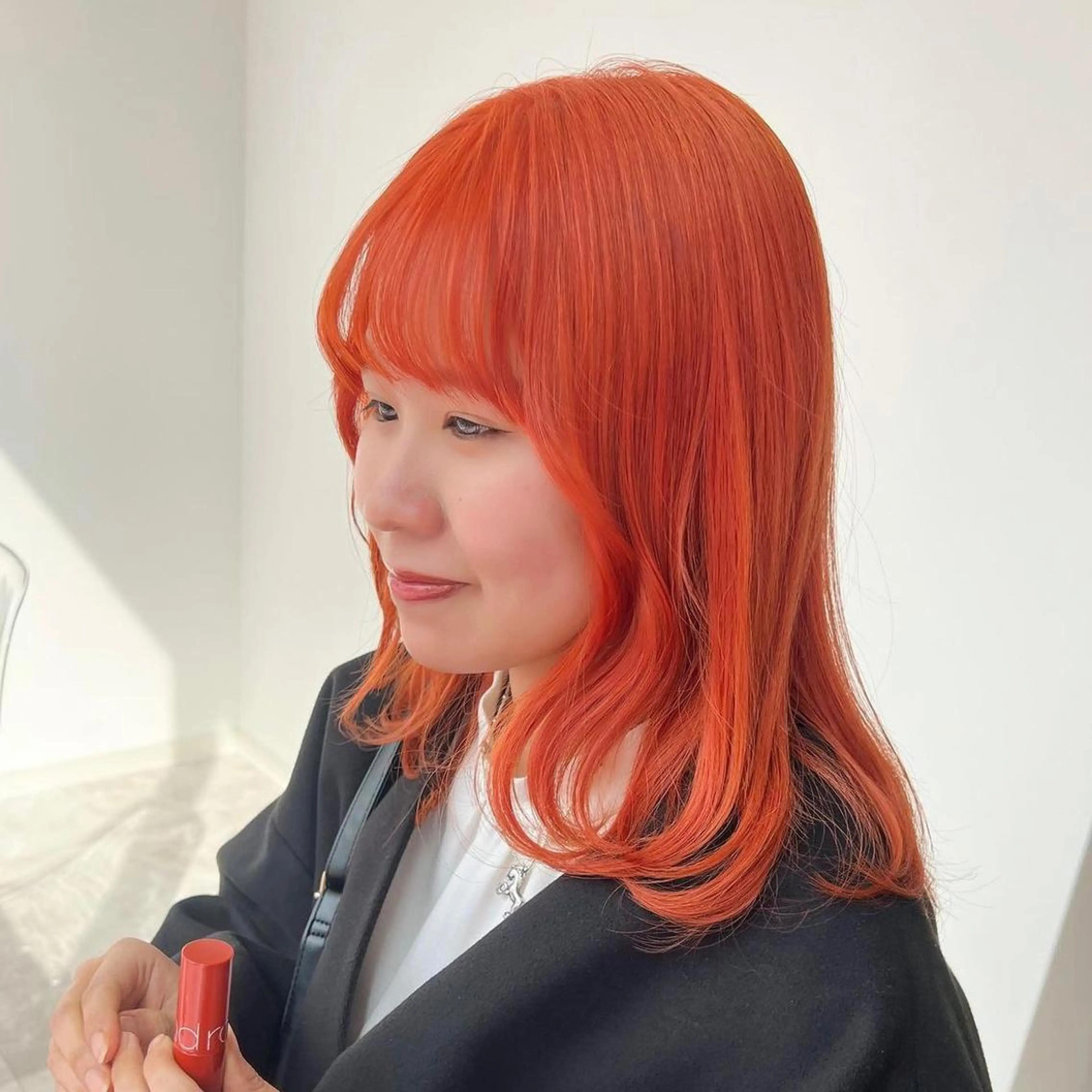 セミロング カラー オレンジ 🎀ダブルカラー/ ピンク×ガーリー🎀のヘアスタイル