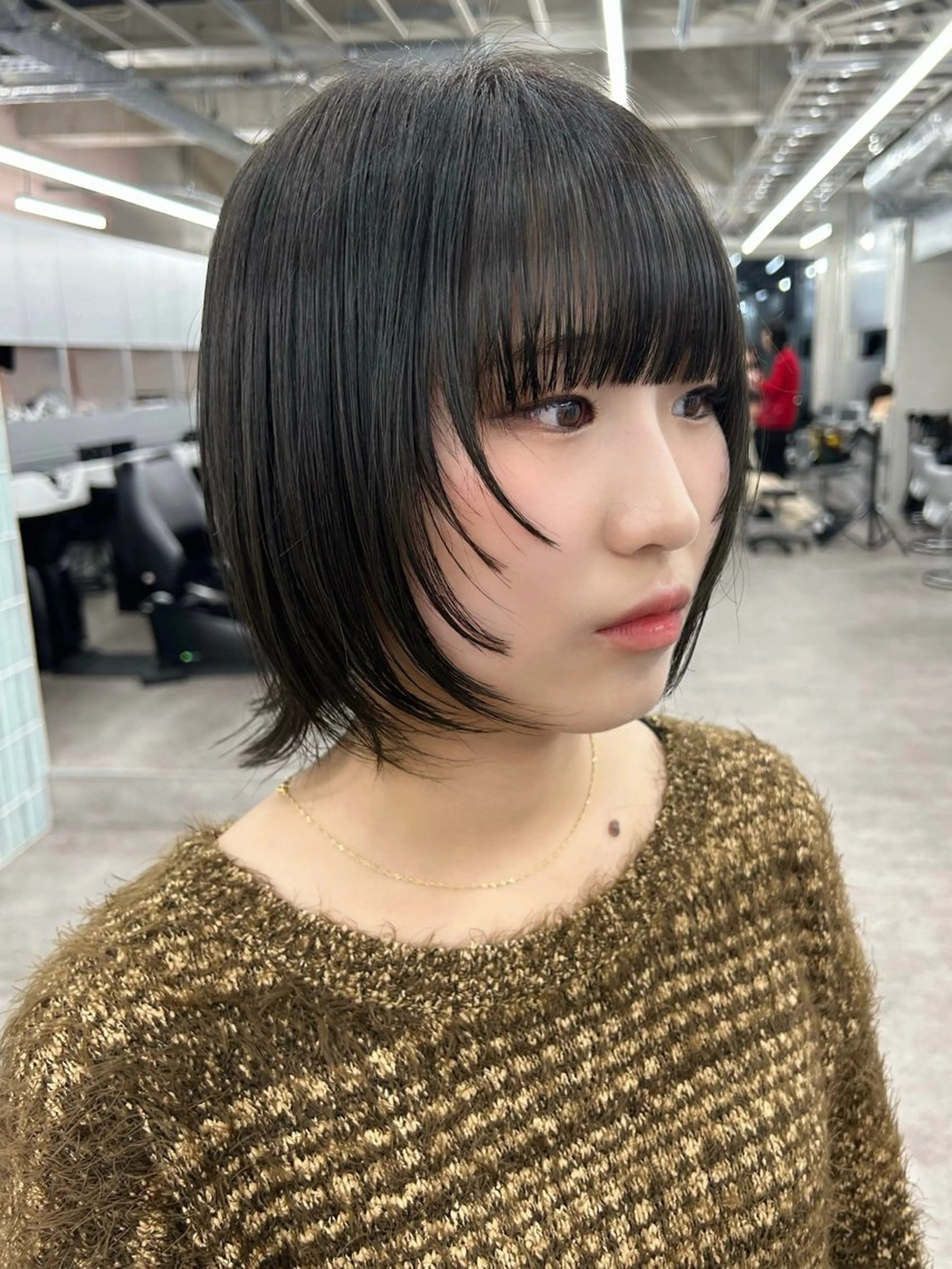 ミディアム 顔周りカット レイヤーカット ウルフカット arte MAYU カットモデル募集のヘアスタイル