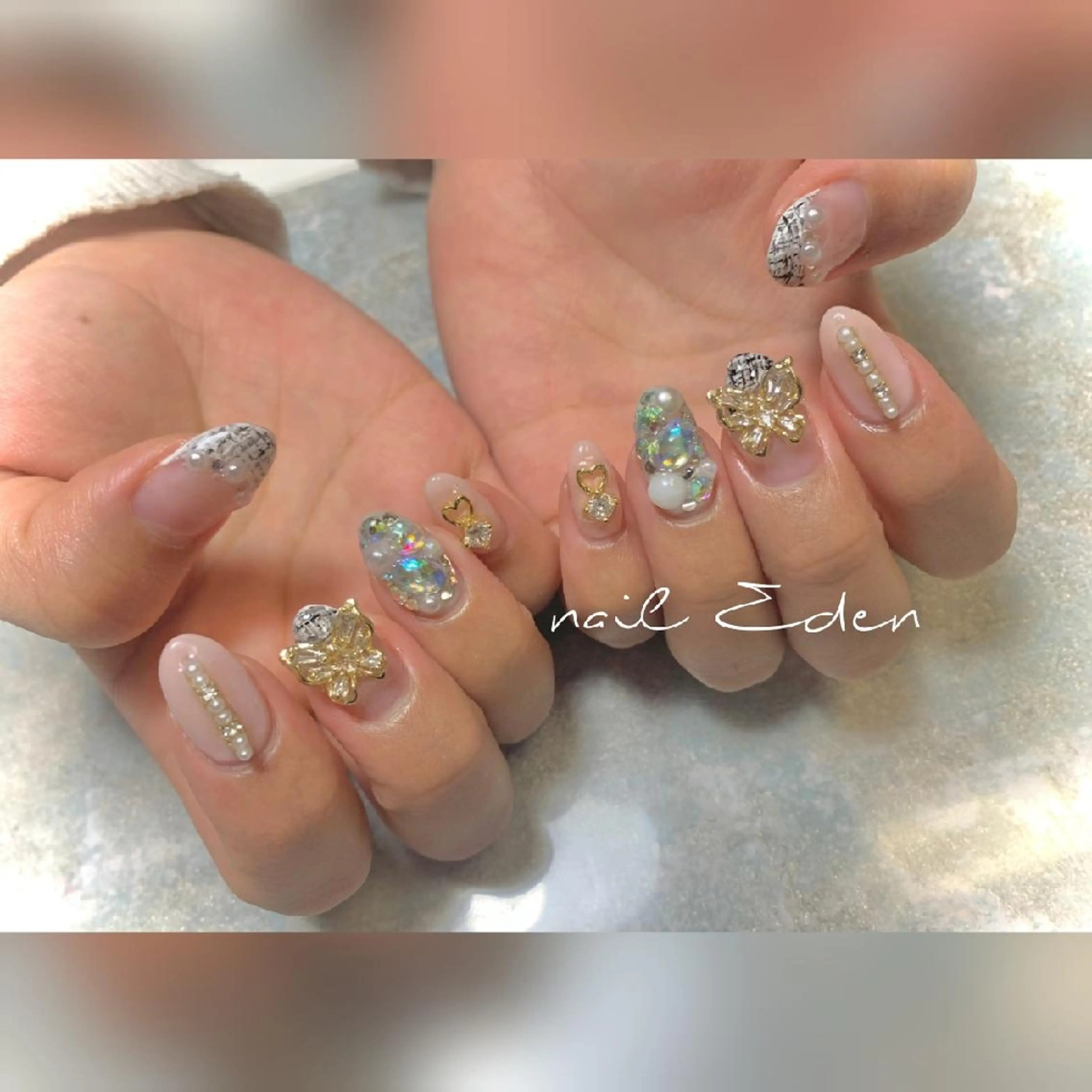 ネイル 韓国ネイル 持ち込み ハンドネイル ハンドケア Eden　private nail saron所属・Eden ♾️のネイルデザイン