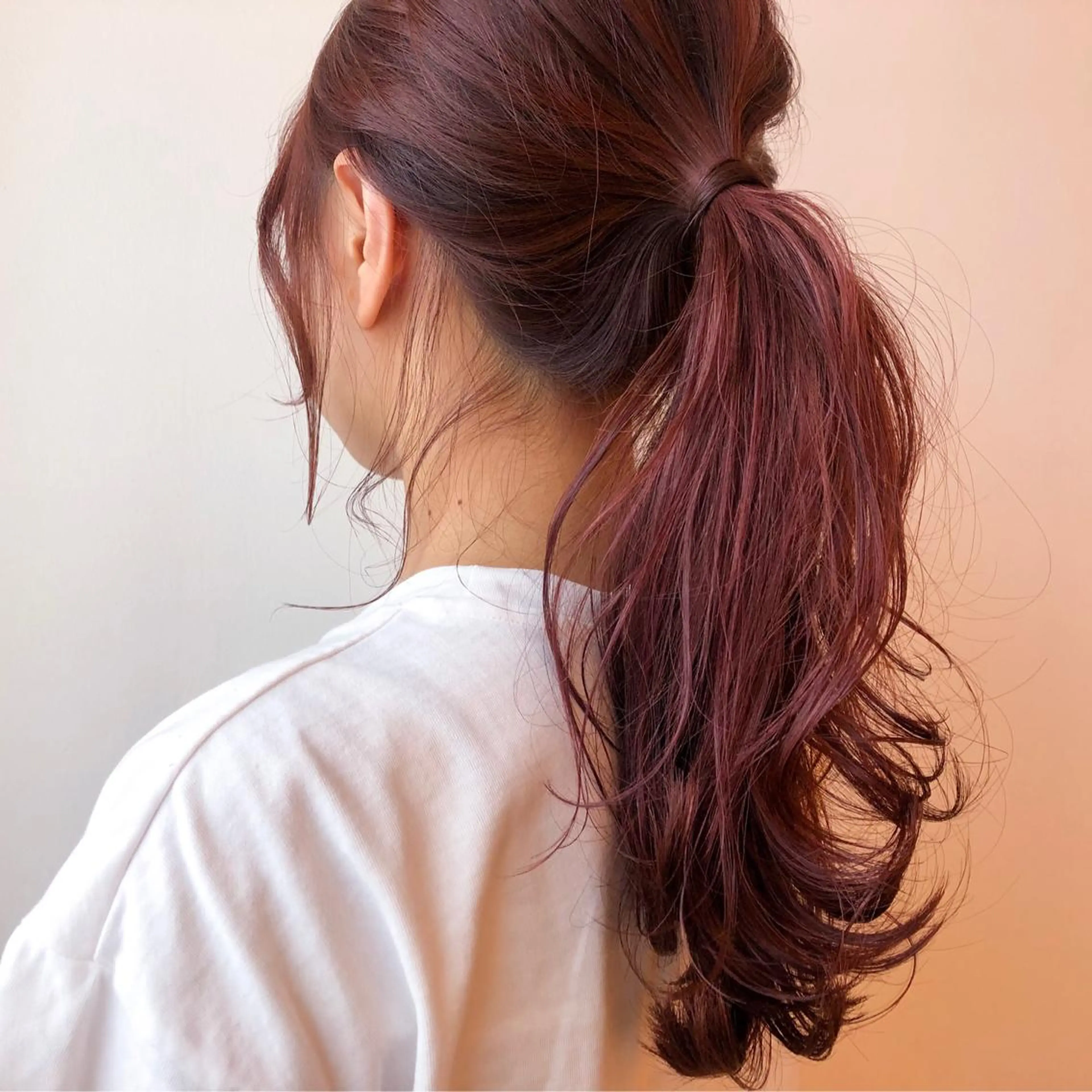 ロング カラー ブラウンカラー ピンクカラー ピンクブラウン 尾籠 美幸 （オゴモリ ミユキ）のヘアスタイル