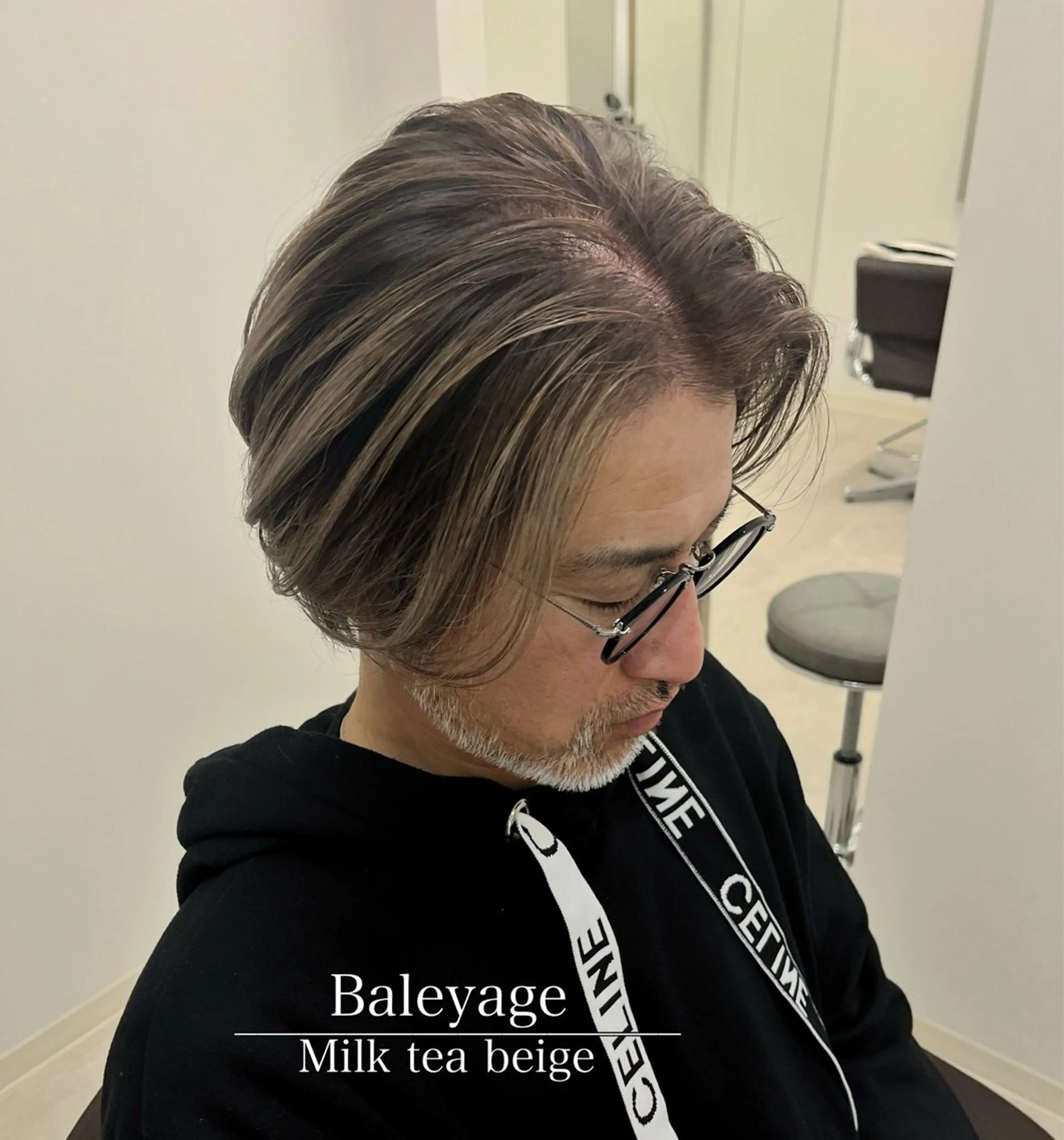 ミディアム カラー パーマ ヘアアレンジ バレイヤージュ ブリーチ ブロンド ケアブリーチ デザインカラー カット ヘアカラー トリートメント ヘアセット ®️レイヤー/透明感 カラー/星野六三四のヘアスタイル