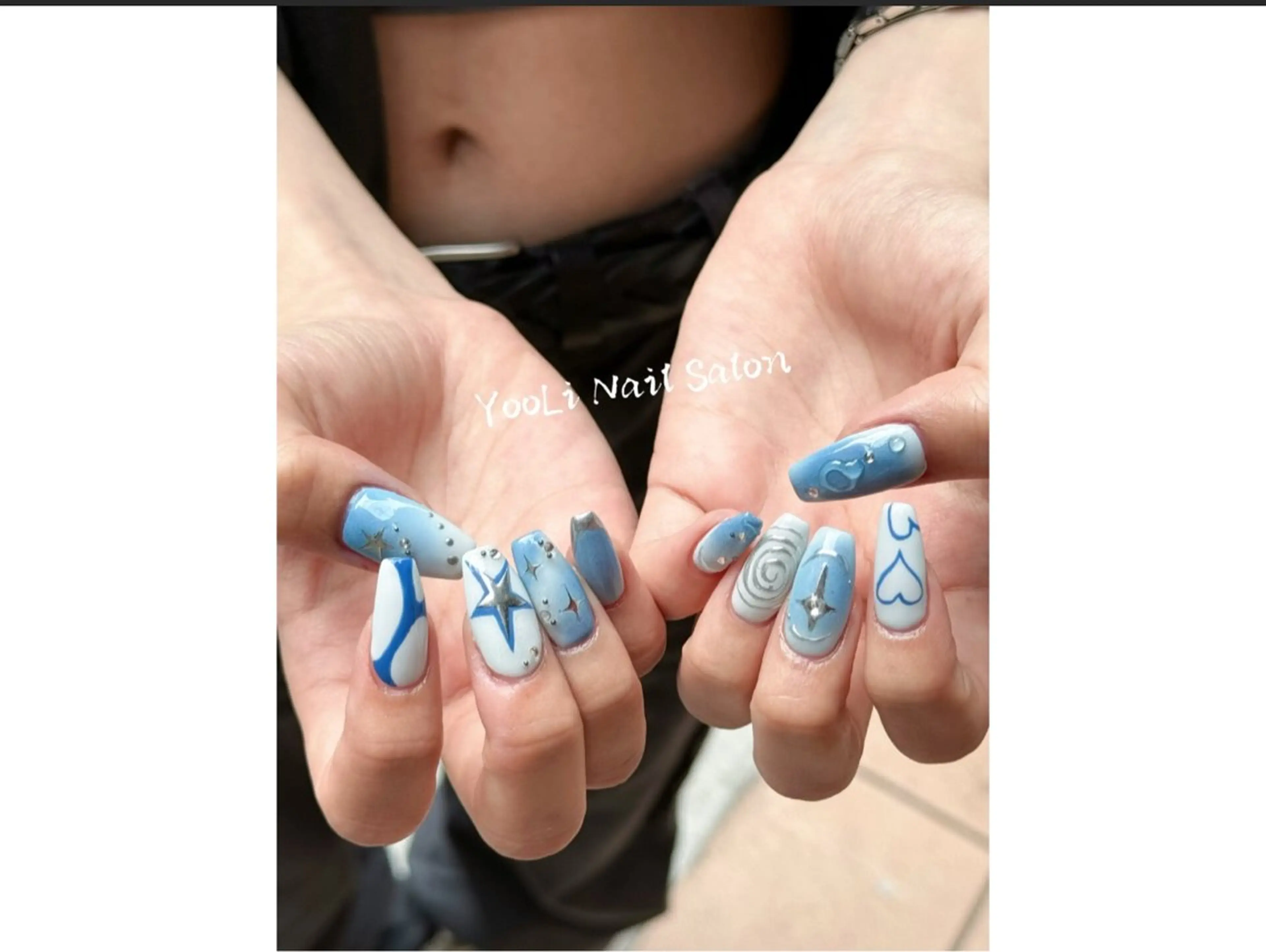 ネイル アートネイル オーロラネイル チークネイル フレンチネイル ガラスフレンチ ハンドネイル 🎀🎀YooLi Nail Salonのネイルデザイン