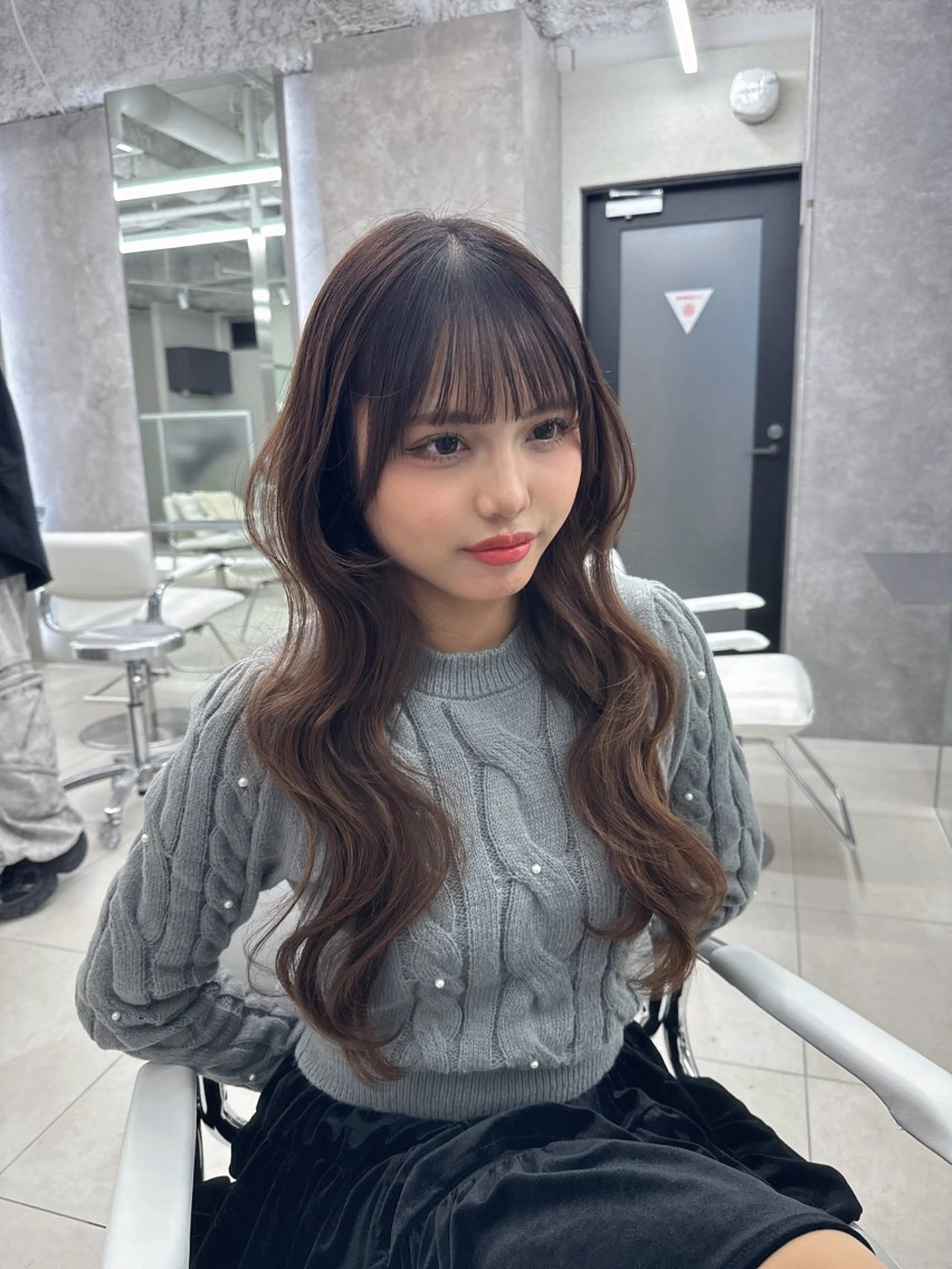 ロング のり🐼顔まわり/ 韓国/レイヤーカットのヘアスタイル